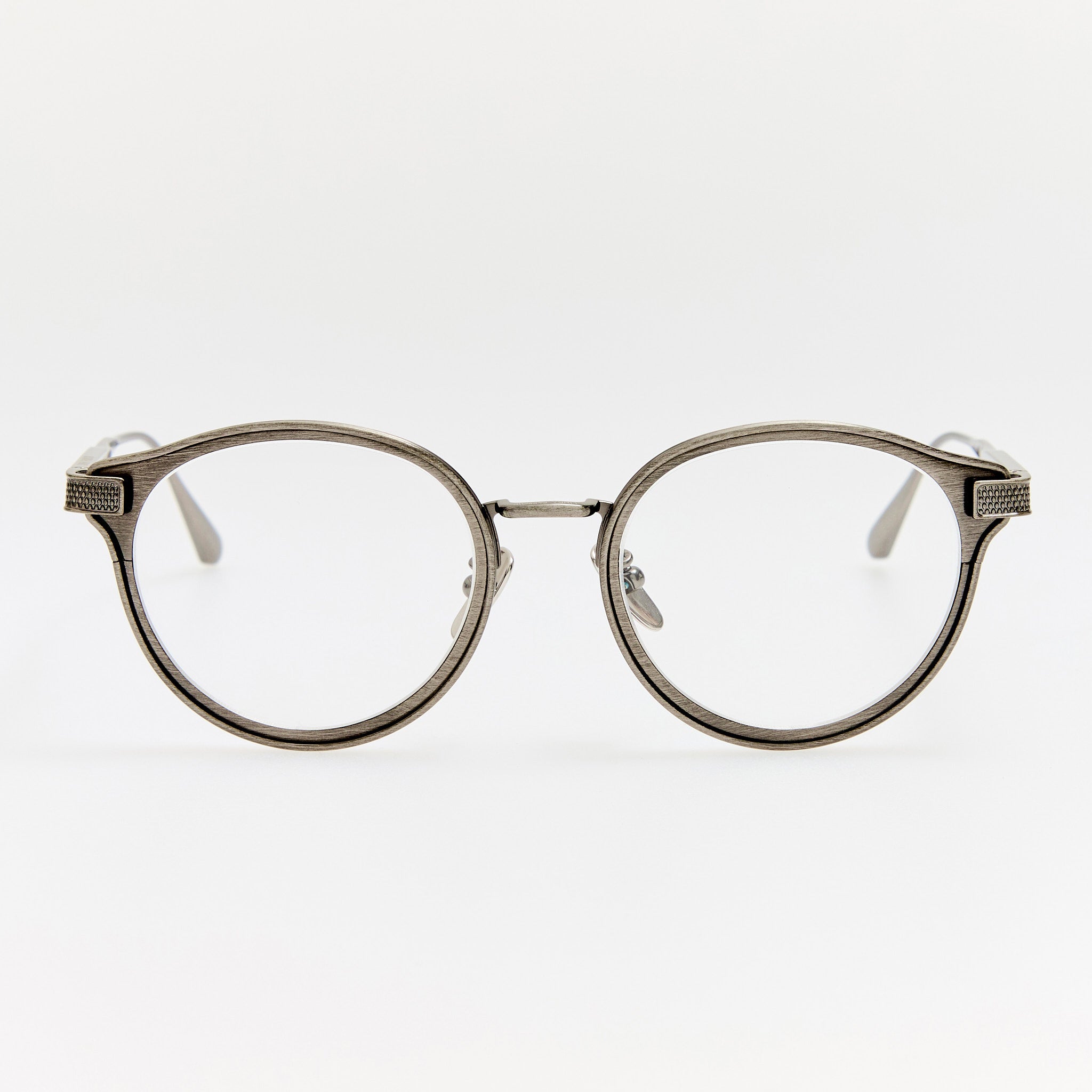 Anthony Oval Optical Frame in Antique Silver - LINDA FARROW-Optical Frame-