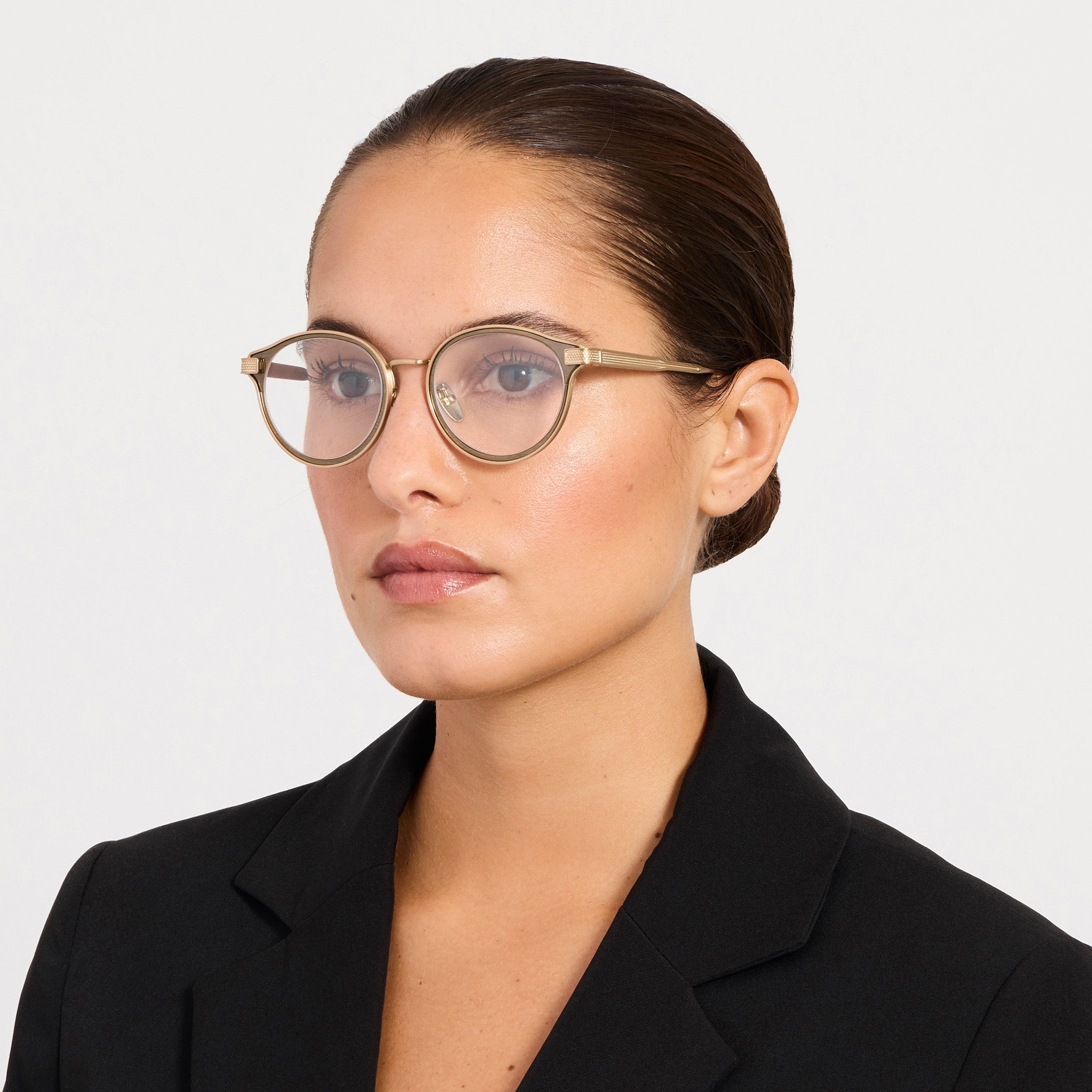 Anthony Oval Optical Frame in Matt Champagne - LINDA FARROW-Optical Frame-