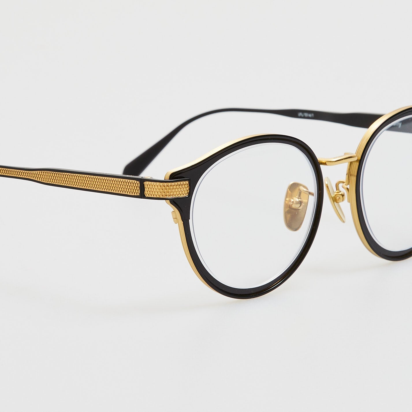Anthony Oval Optical Frame in Matt Nickel and 22K Yellow Gold - LINDA FARROW - Optical Frame - 