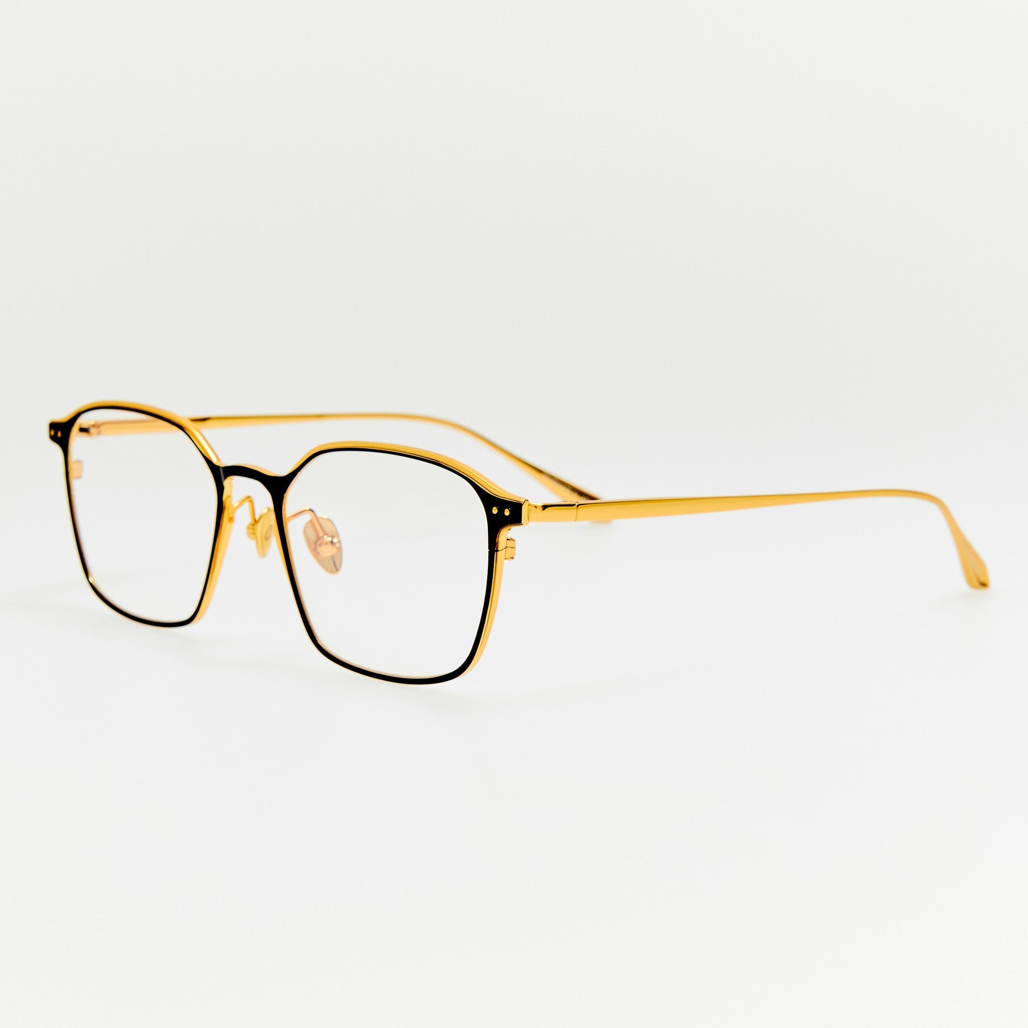 Avery Optical in Black and 22K Gold - LINDA FARROW - Optical Frame - 