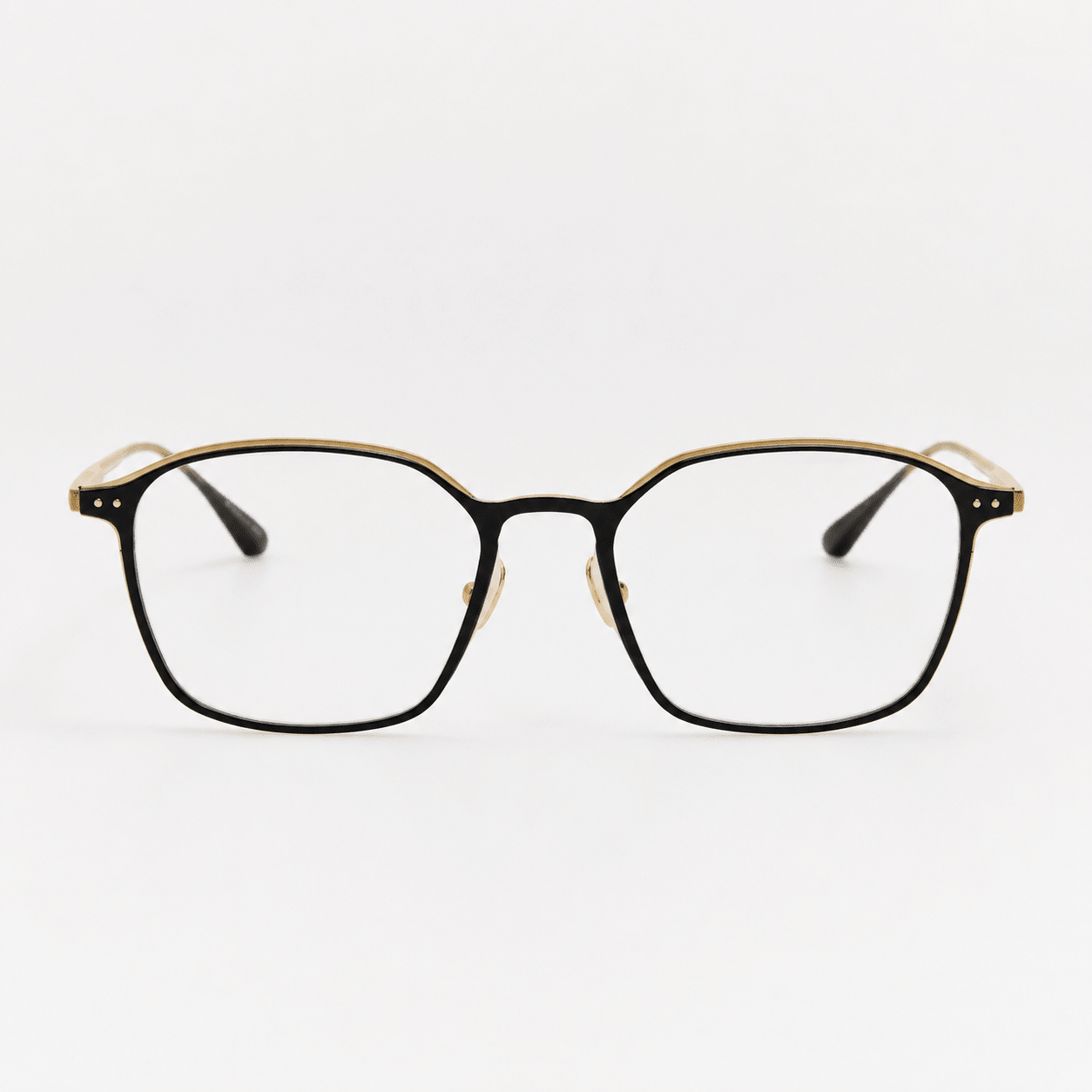 Avery Optical in Black and Antique Gold - LINDA FARROW - Optical Frame - 