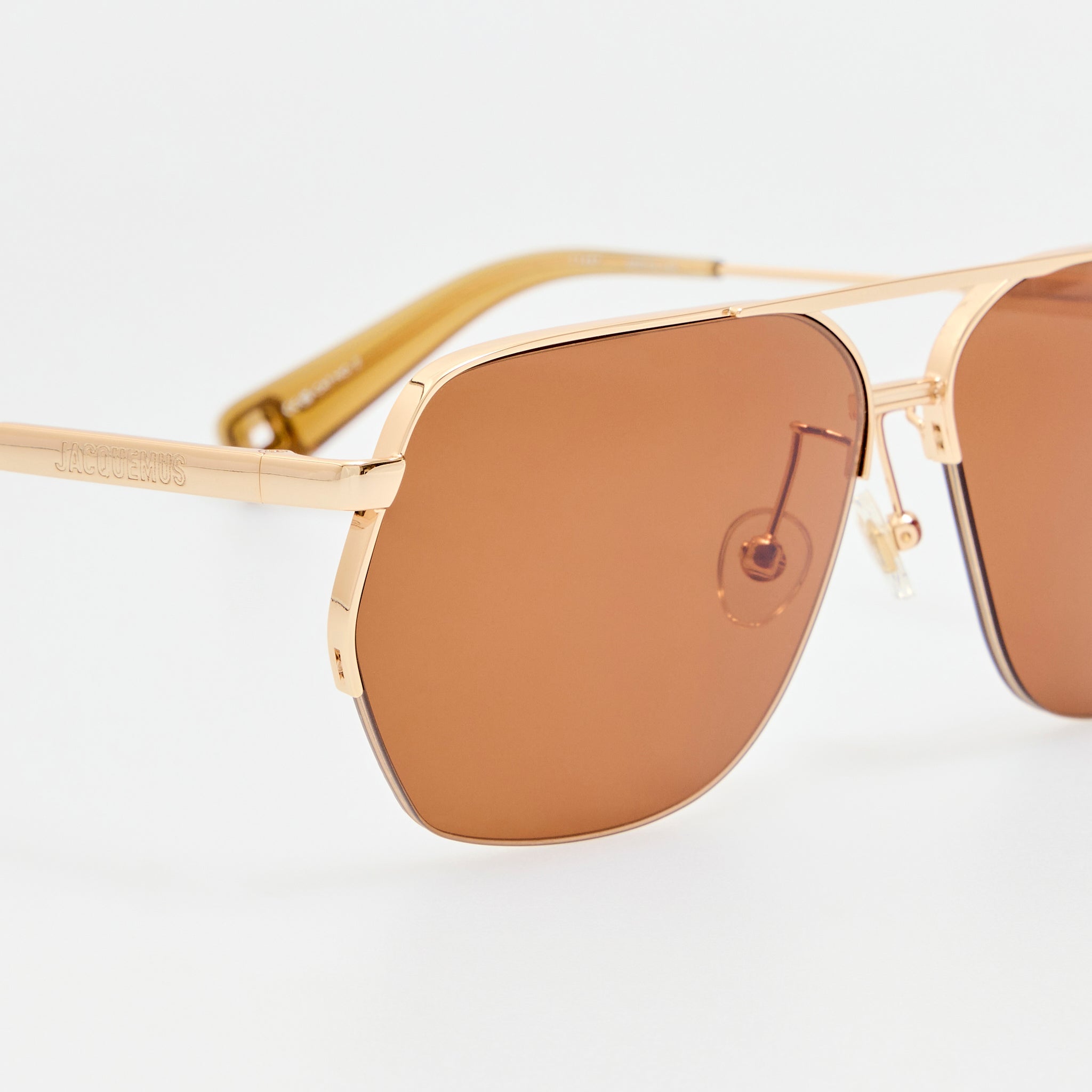 Aviador Sunglasses in Light Gold - LINDA FARROW-Sunglasses-