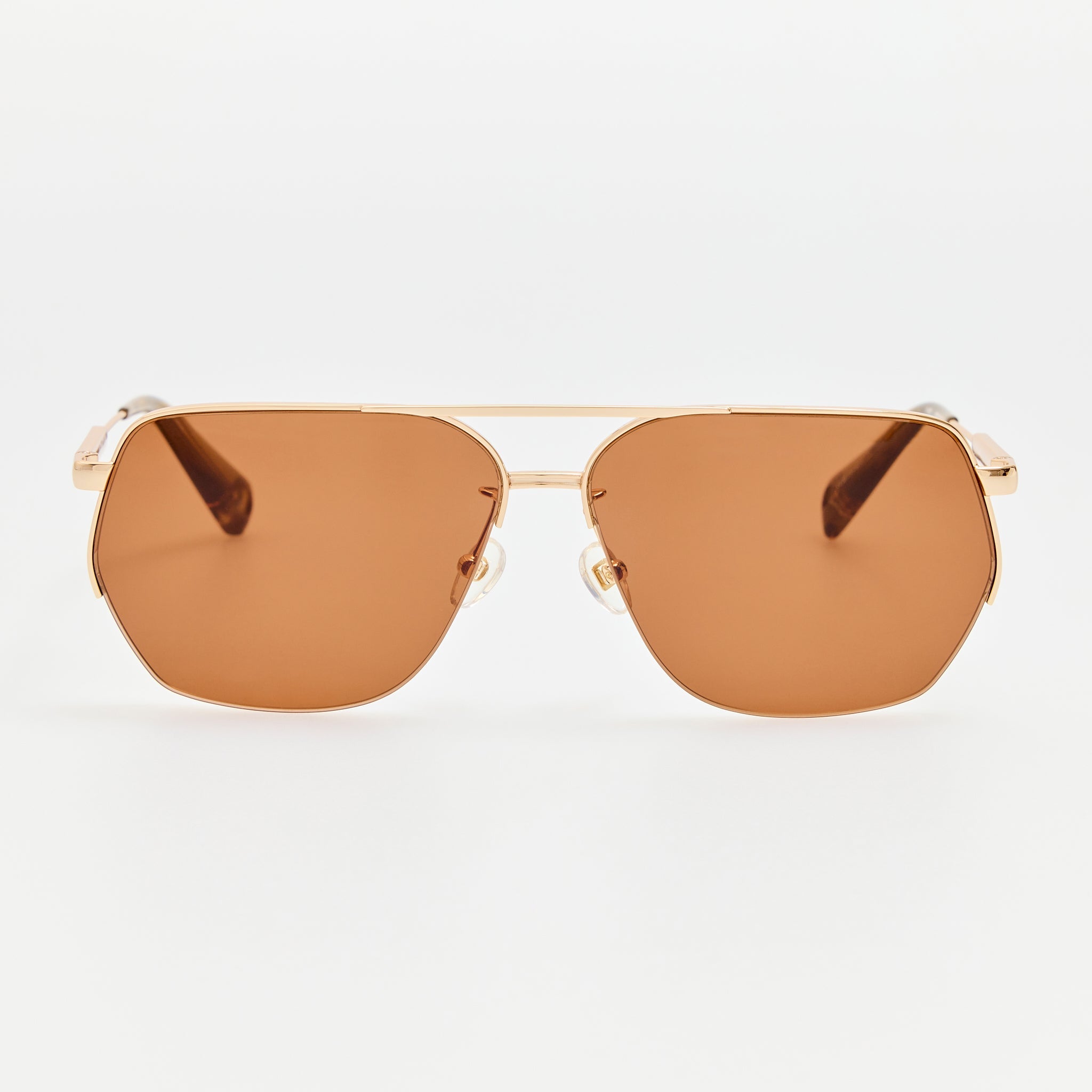 Aviador Sunglasses in Light Gold - LINDA FARROW-Sunglasses-