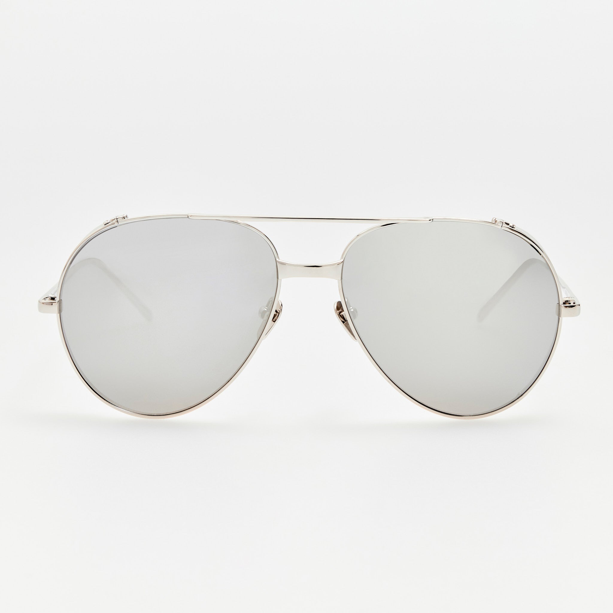 Aviator Sunglasses in 22K White Gold and Platinum - LINDA FARROW - Sunglasses - 