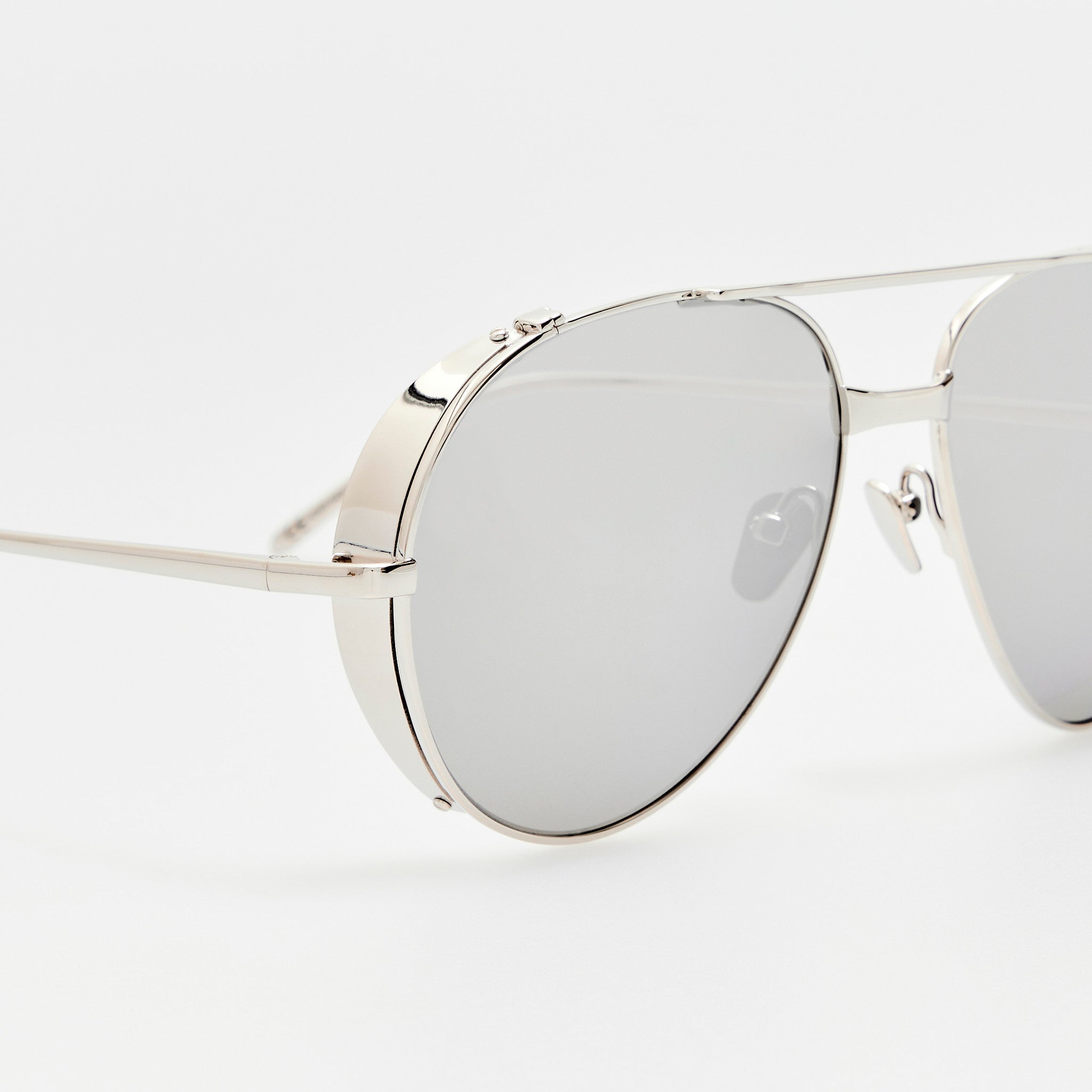 Aviator Sunglasses in 22K White Gold and Platinum - LINDA FARROW - Sunglasses - 