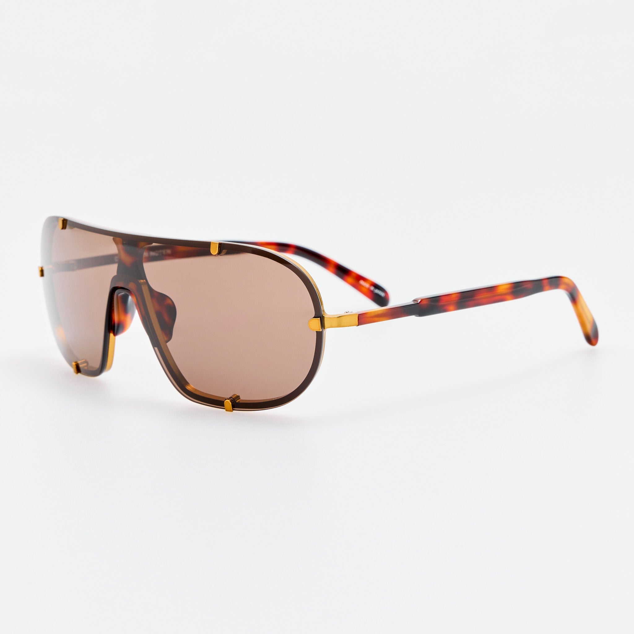 Aviator Sunglasses in Old Gold - LINDA FARROW-Sunglasses-