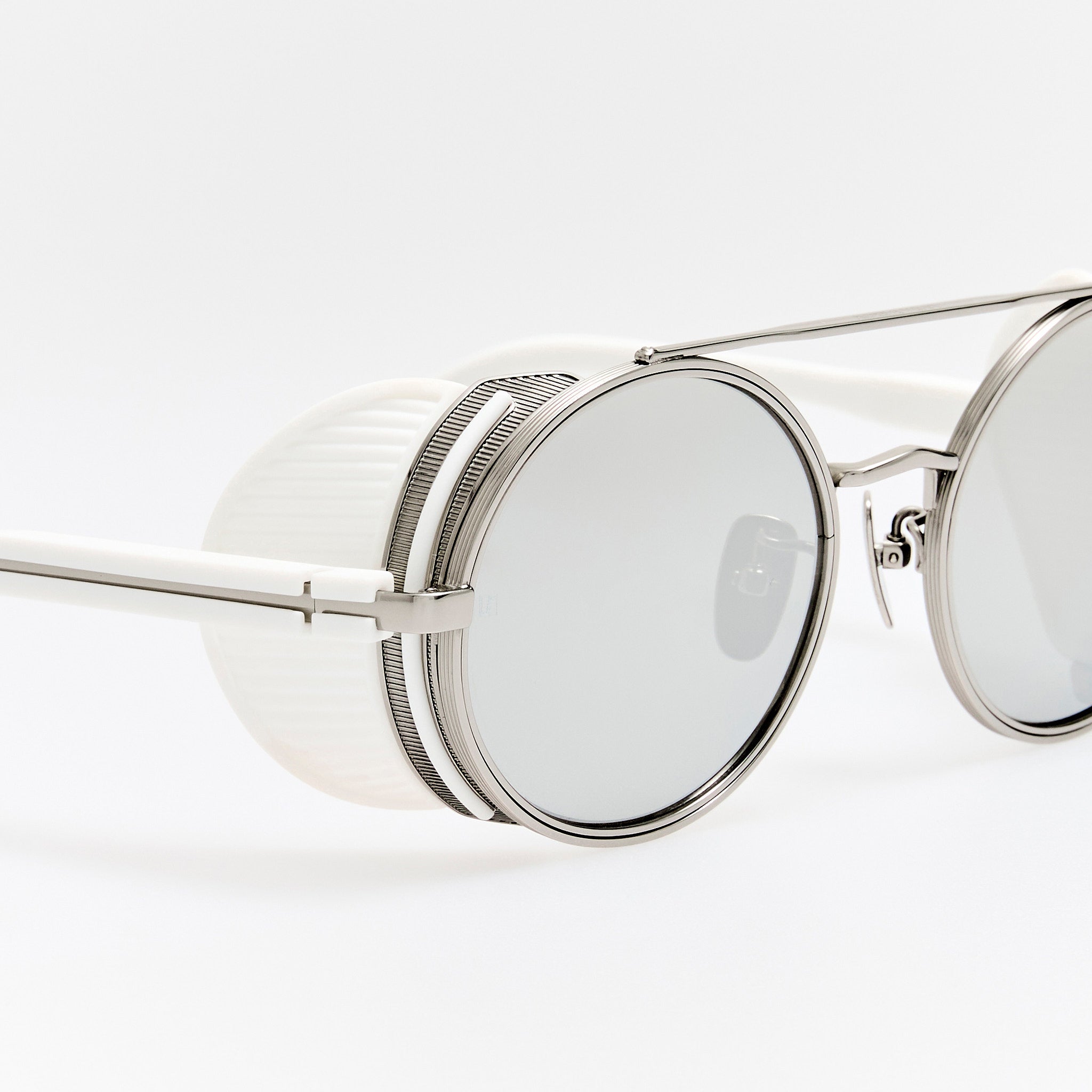 Baret Explorer Sunglasses in 22K White Gold and Platinum - LINDA FARROW - Sunglasses - 