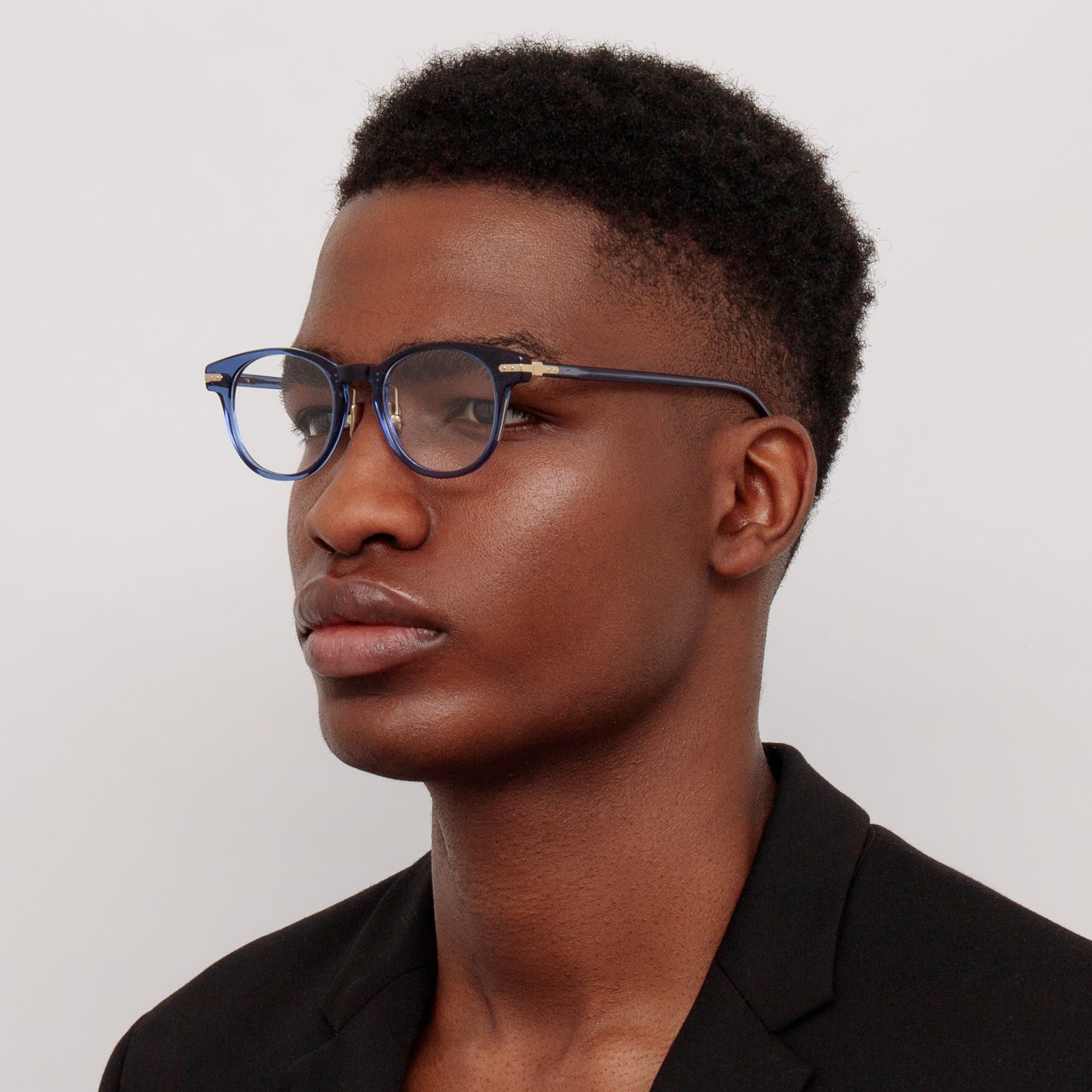 Bay Optical Frame in Navy - LINDA FARROW - Optical Frame - 
