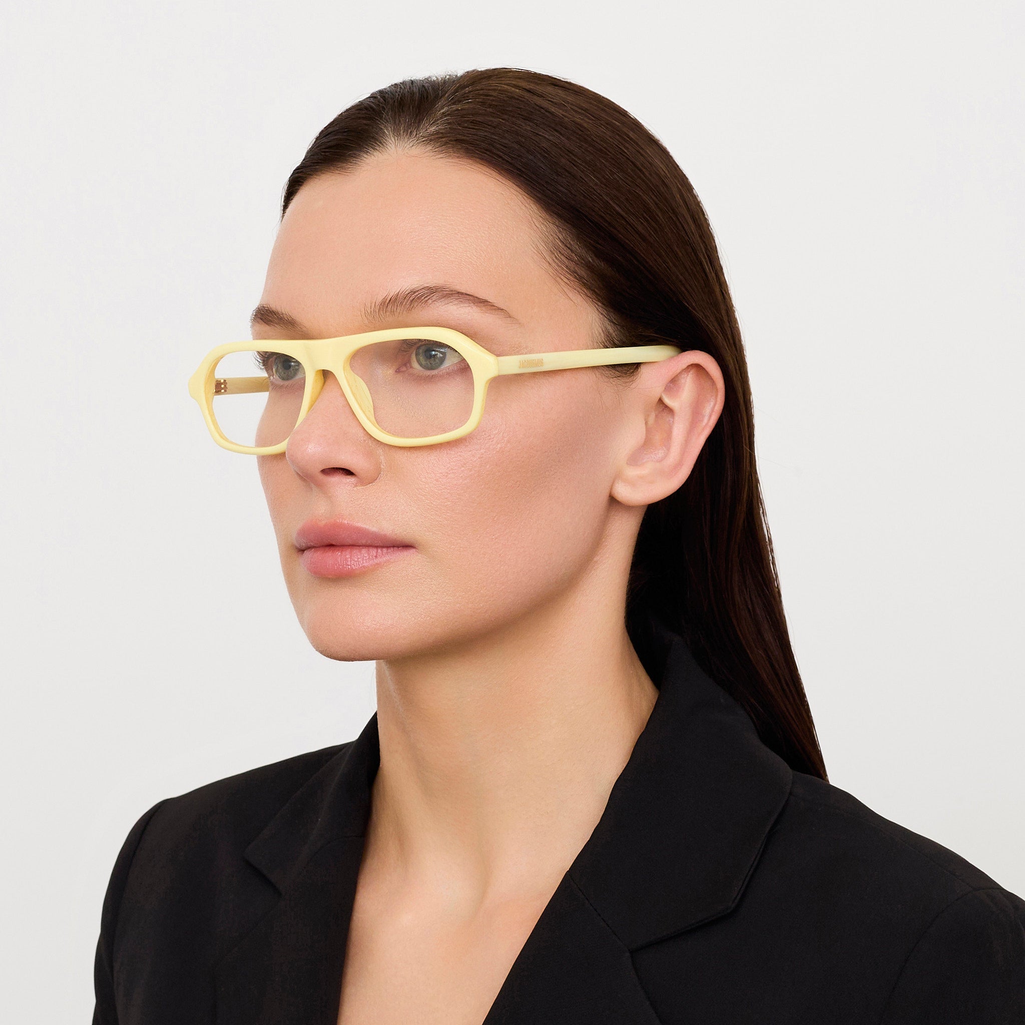 Becane Optical in Yellow Stripe - LINDA FARROW - Optical Frame - 