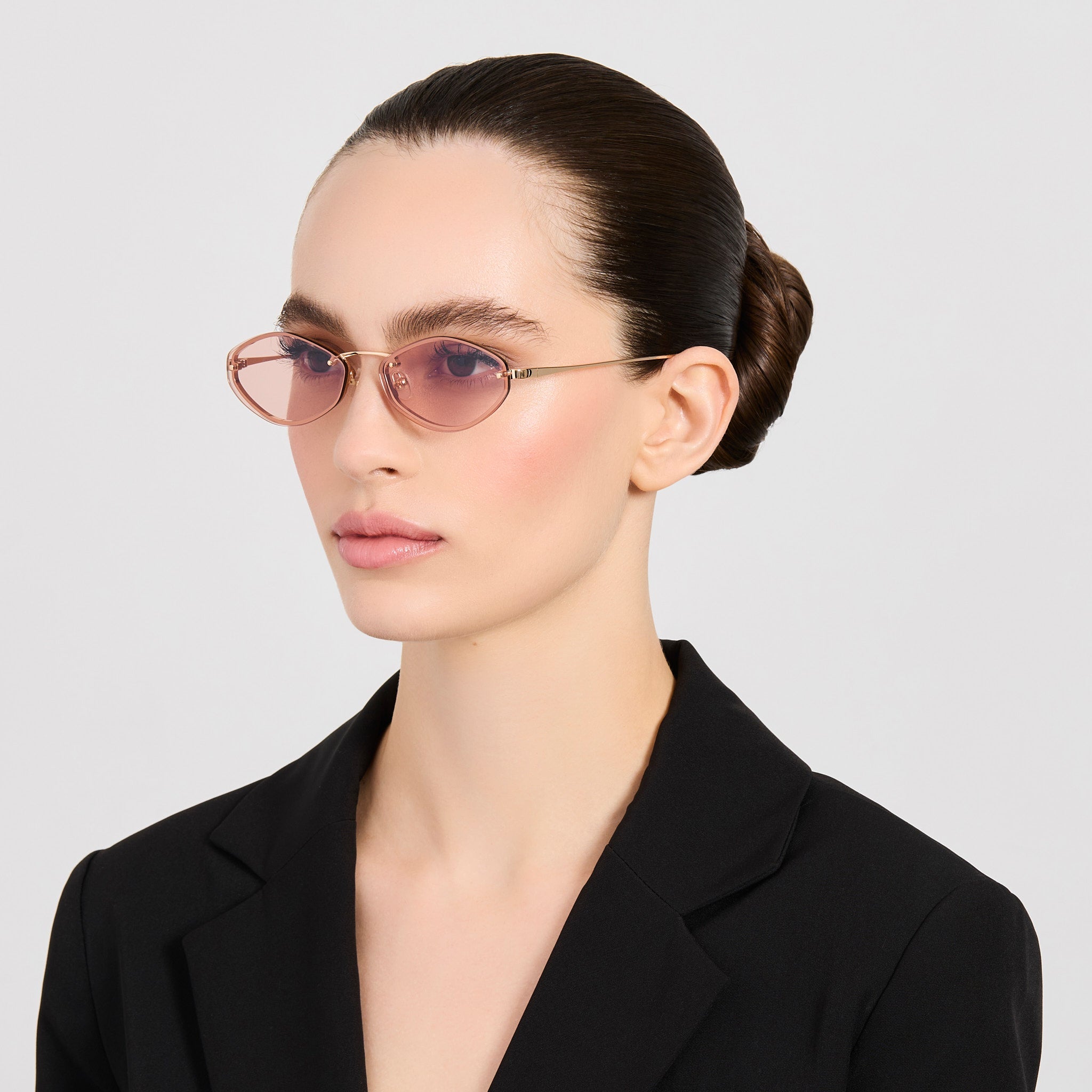 Bellini Sunglasses in Gold and Blush - LINDA FARROW-Sunglasses-