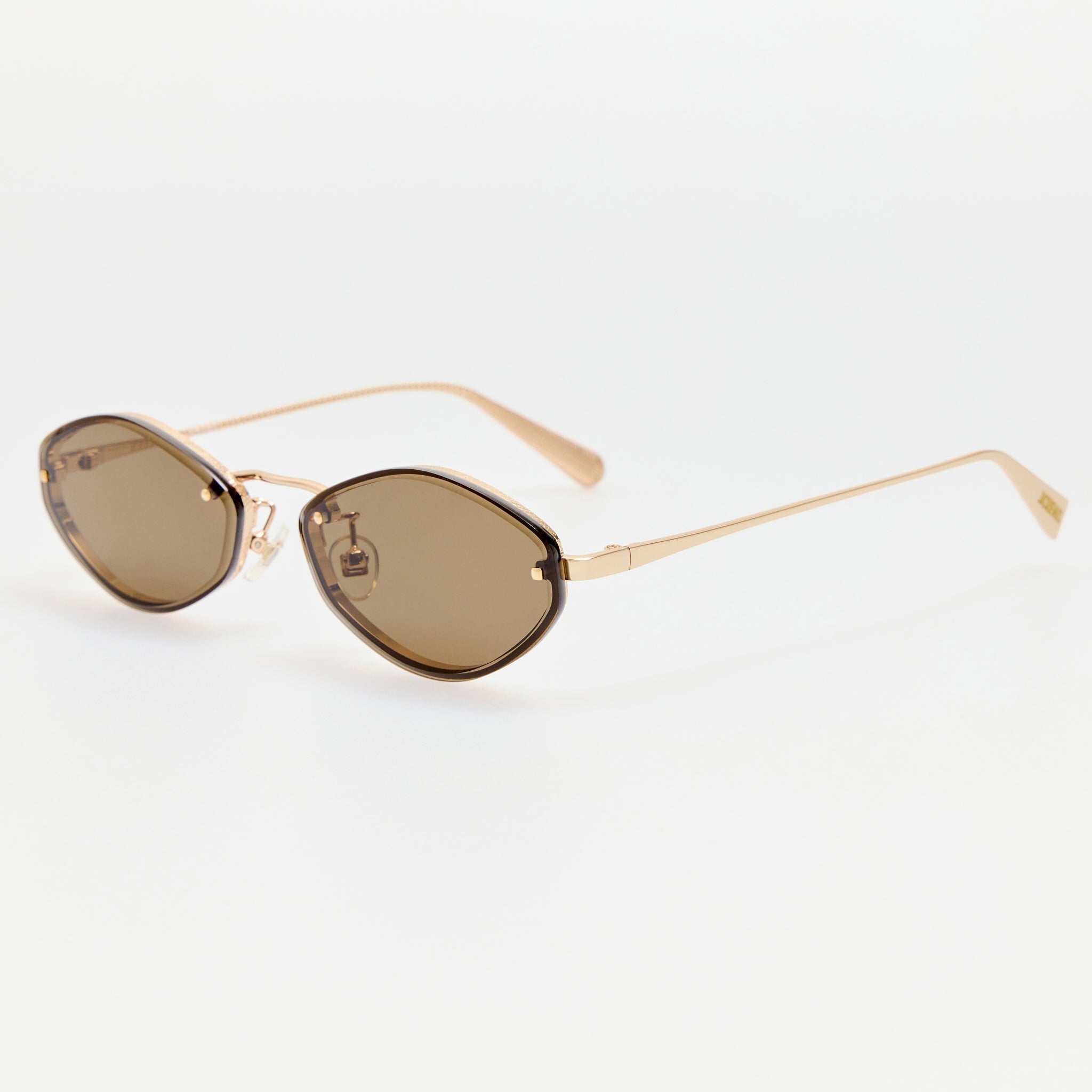 Bellini Sunglasses in Gold and Brown - LINDA FARROW-Sunglasses-