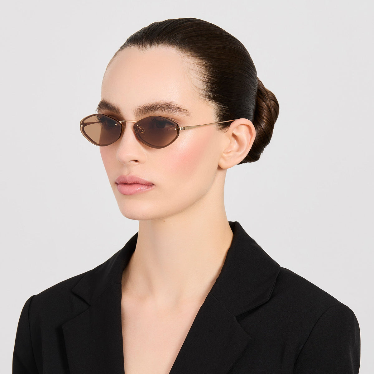 Bellini Sunglasses in Gold and Brown - LINDA FARROW-Sunglasses-