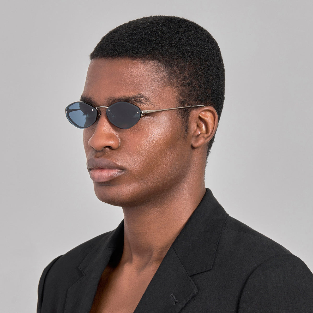 Bellini Sunglasses in Silver and Grey - LINDA FARROW-Sunglasses-
