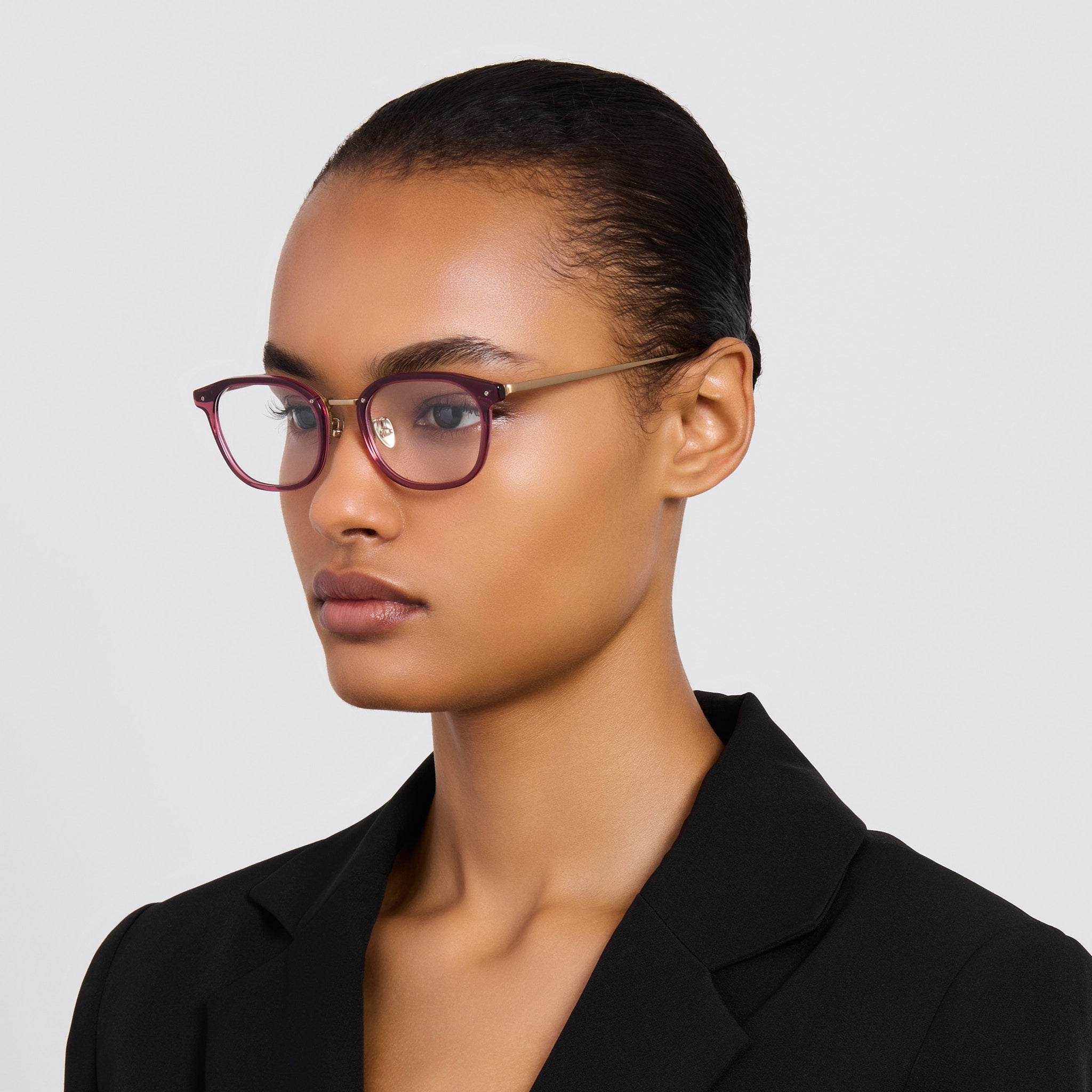 Bennet Optical in Wine - LINDA FARROW - Optical Frame - 