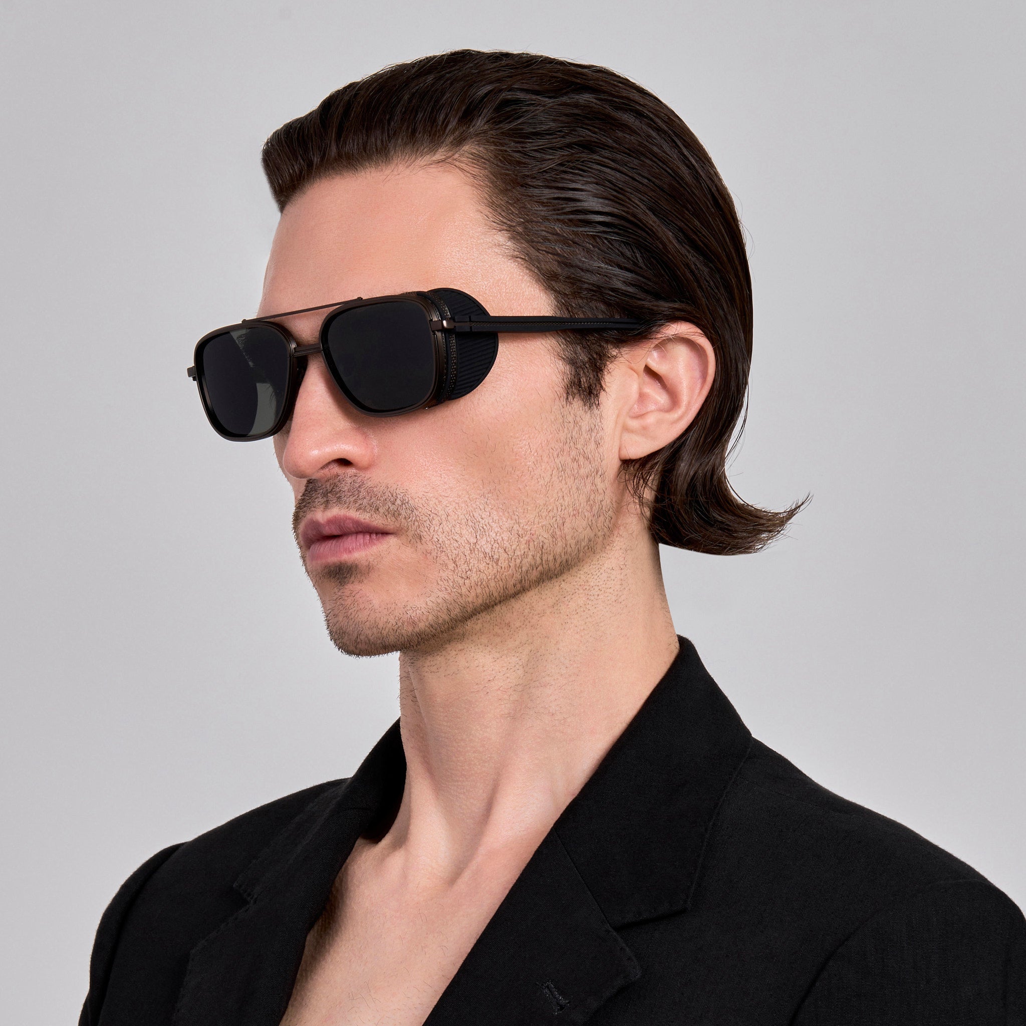 Boyd Explorer Sunglasses in Matt Black Nickel - LINDA FARROW - Sunglasses - 
