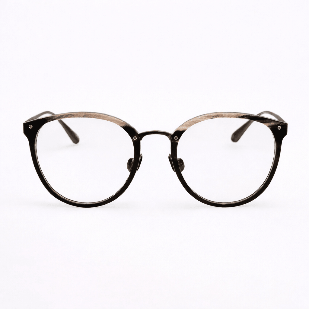 Calthorpe Optical Frame in Buffalo Horn and 925 Sterling Silver - LINDA FARROW - Optical Frame - 