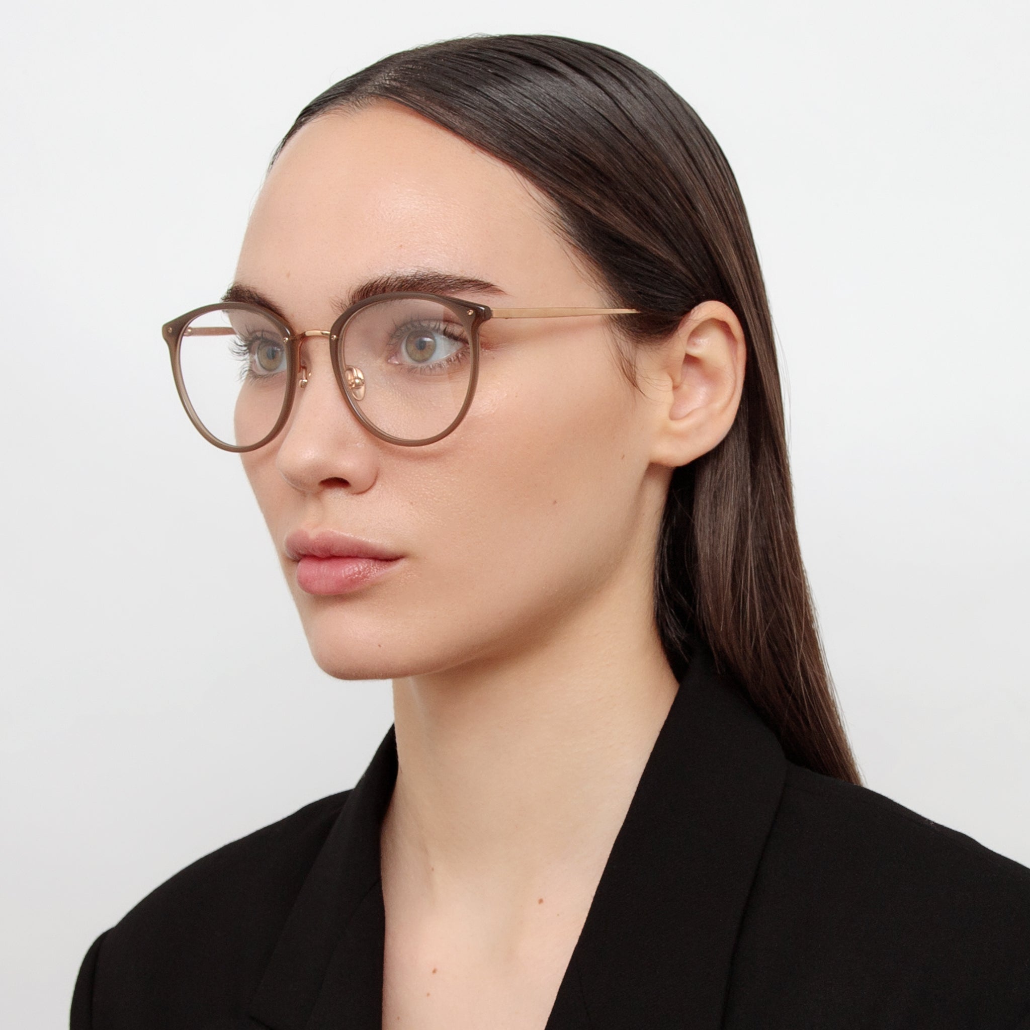 Calthorpe Optical Frame in Mocha - LINDA FARROW - Optical Frame - 