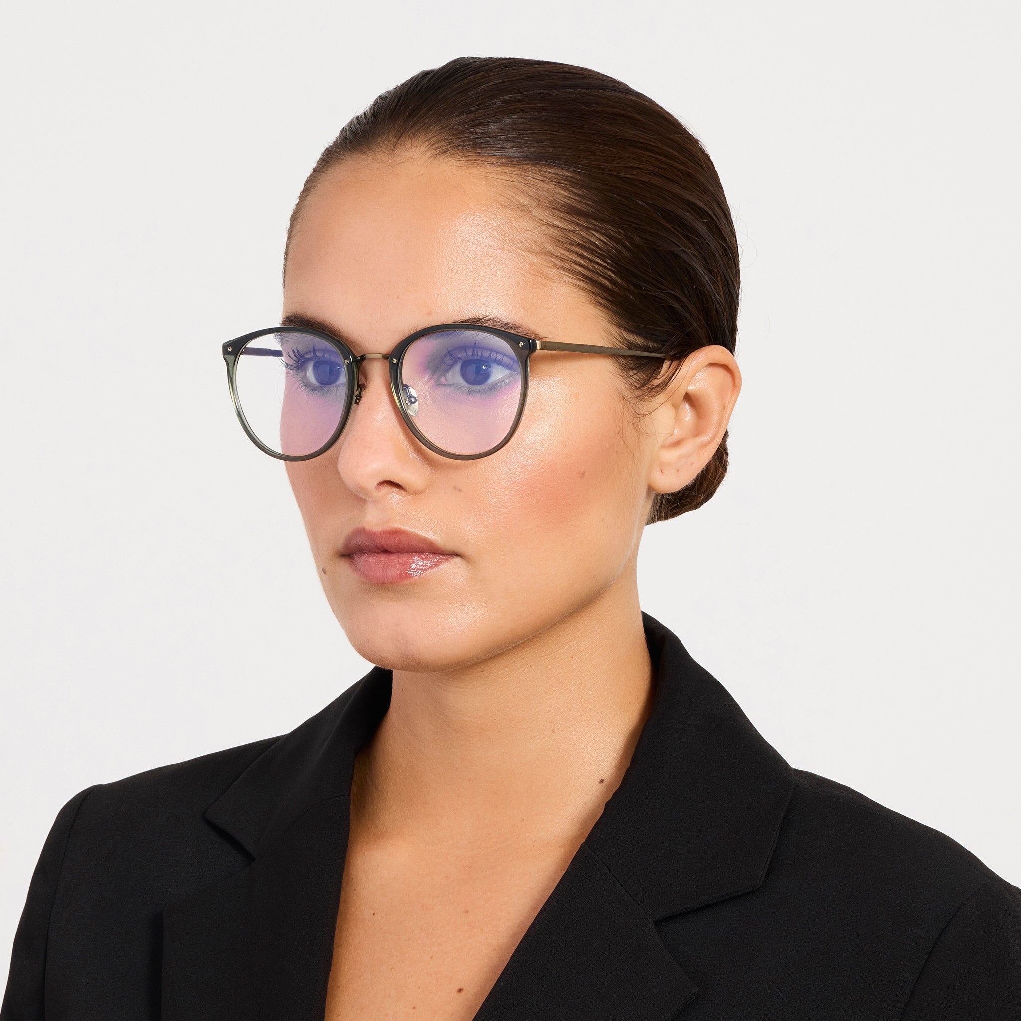 Calthorpe Optical in Antique Gold and Green - LINDA FARROW - Optical Frame - 