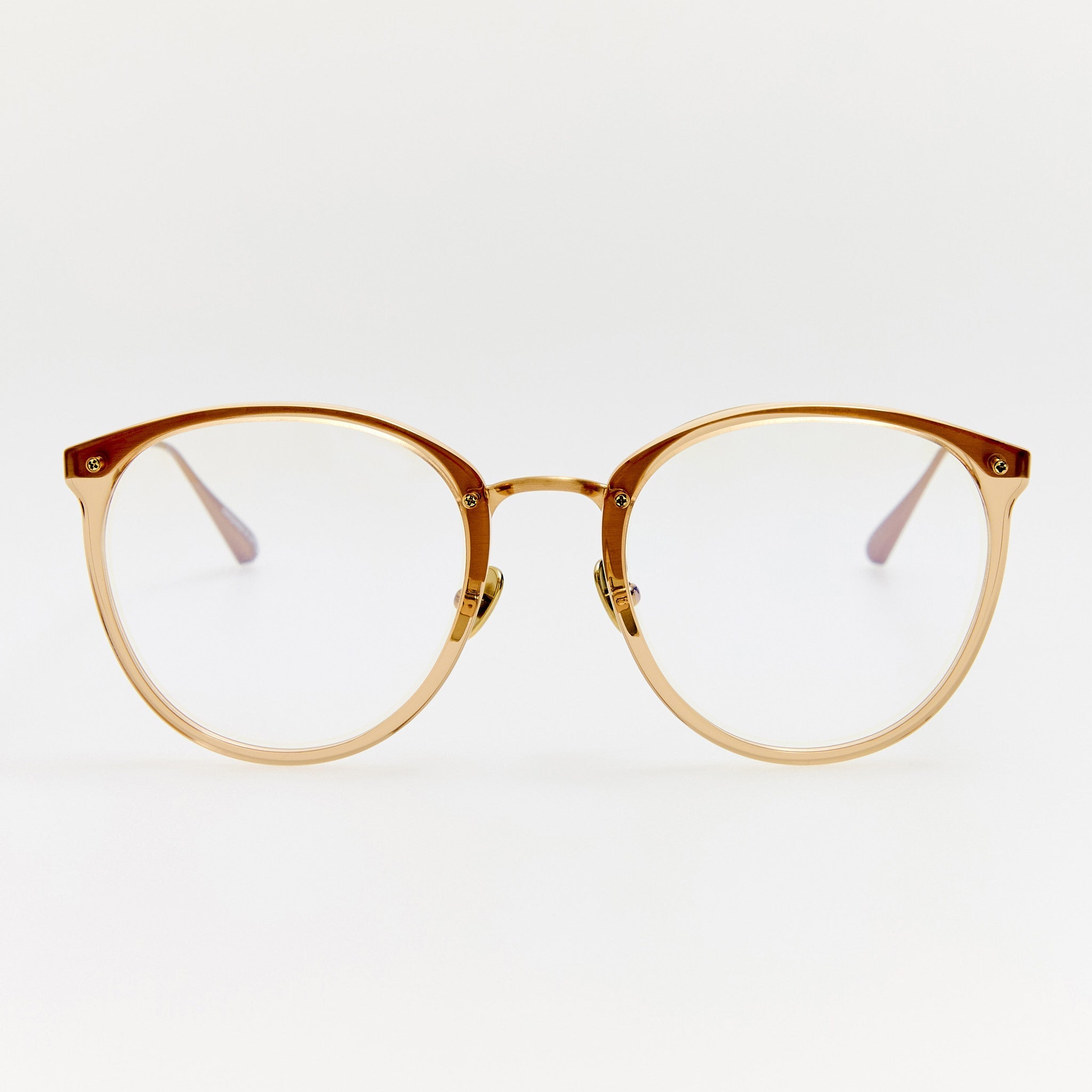 Calthorpe Optical in Matt Champagne and Honey - LINDA FARROW - Optical Frame - 