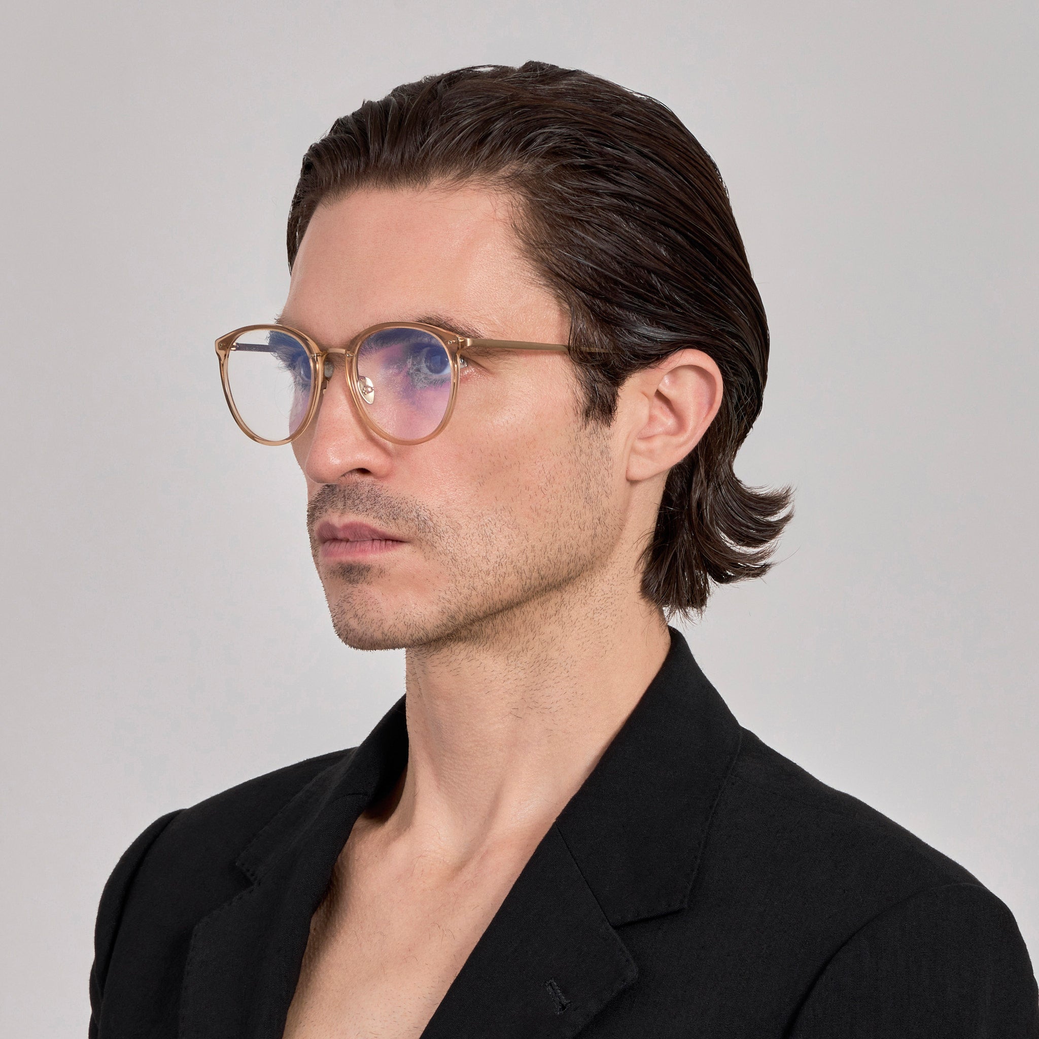 Calthorpe Optical in Matt Champagne and Honey - LINDA FARROW - Optical Frame - 