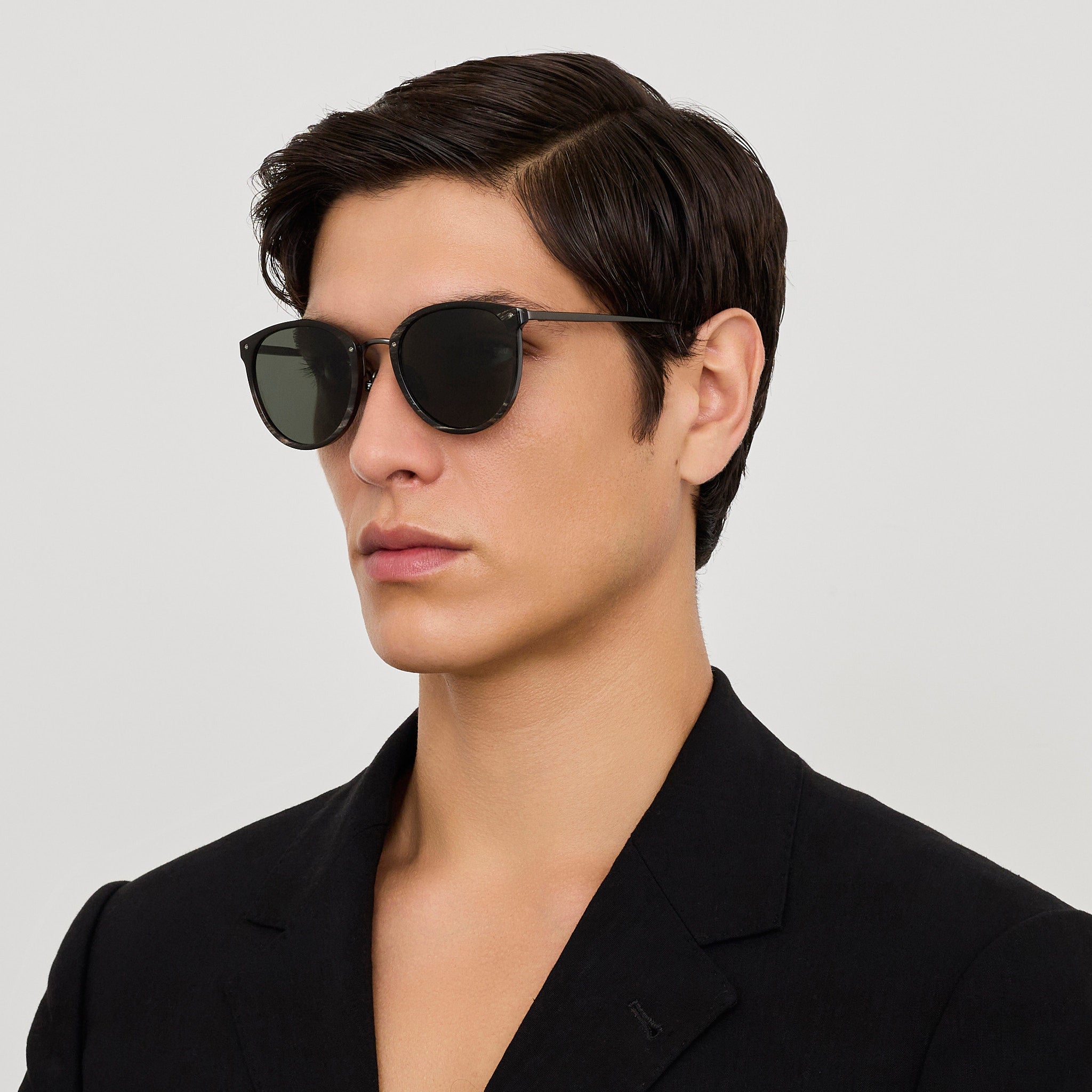 Calthorpe Sunglasses in Buffalo Horn and 925 Sterling Silver - LINDA FARROW - Sunglasses - 