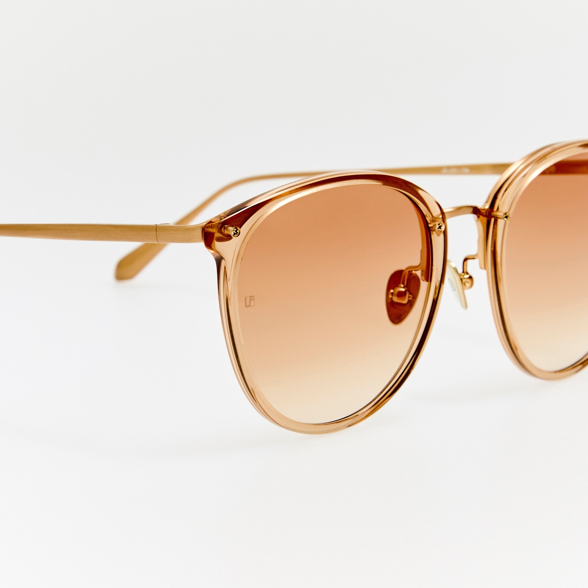 Calthorpe Sunglasses in Matt Champagne and Caramel - LINDA FARROW - Sunglasses - 