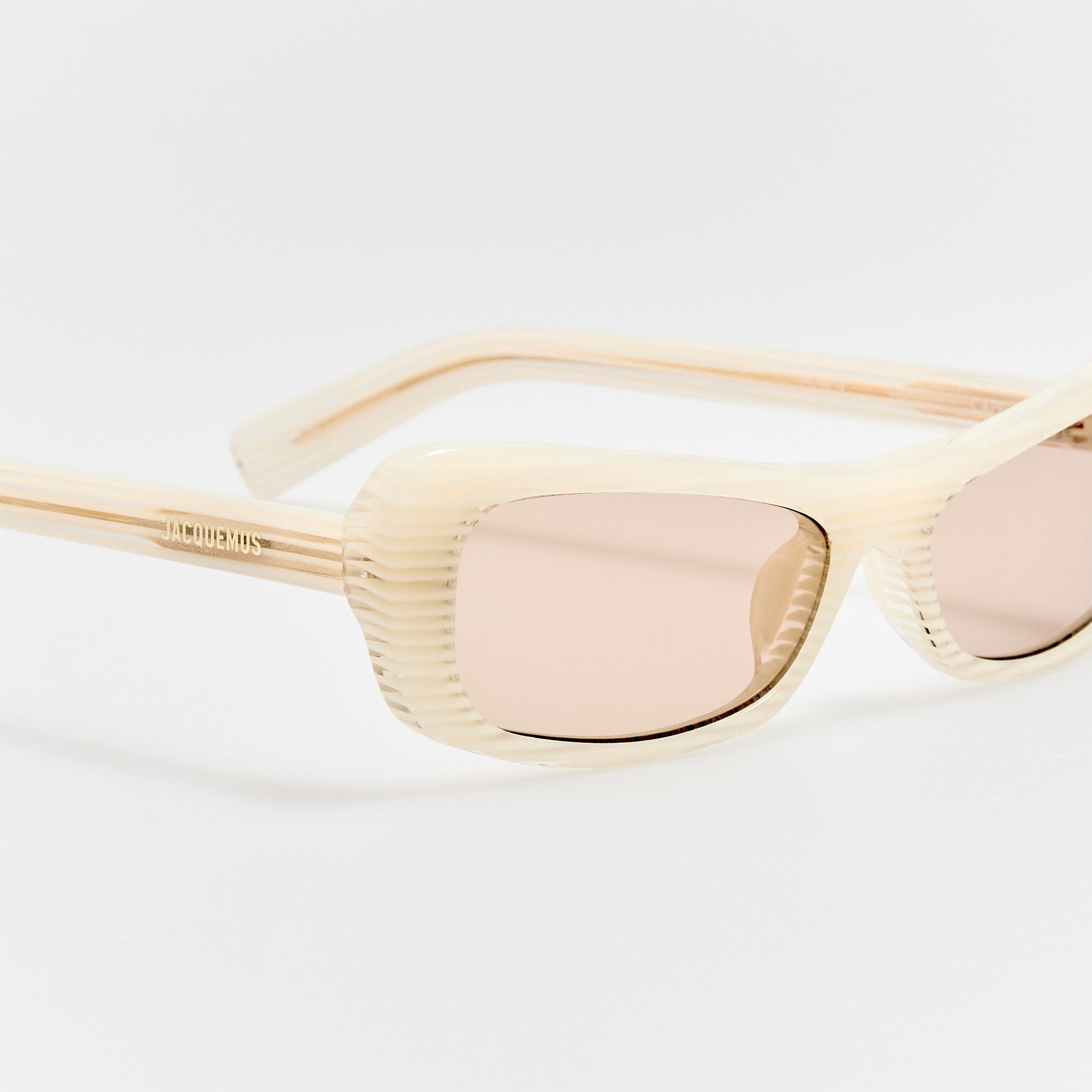 Capri Sunglasses in Cream Stripe - LINDA FARROW - Sunglasses - 