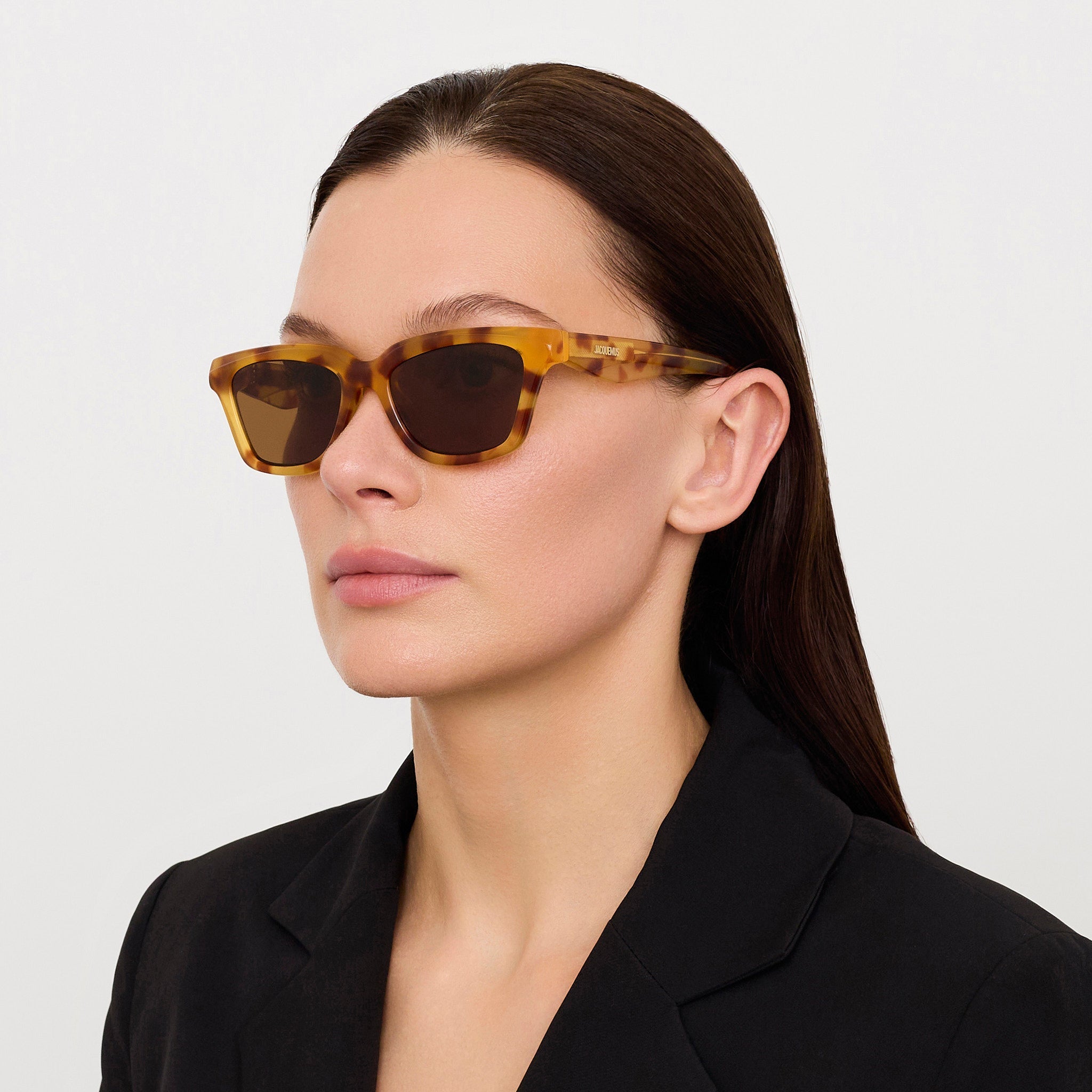 Carre Sunglasses in Beige Tortoiseshell - LINDA FARROW - Sunglasses - 