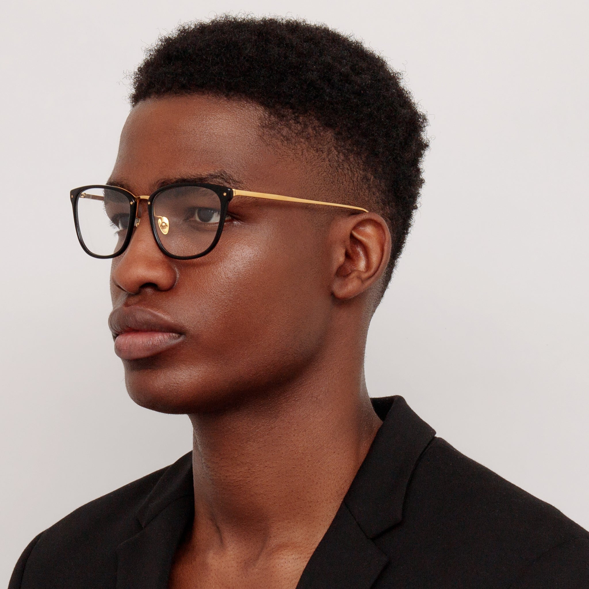 Cassin Optical in Black - LINDA FARROW - Optical Frame - 