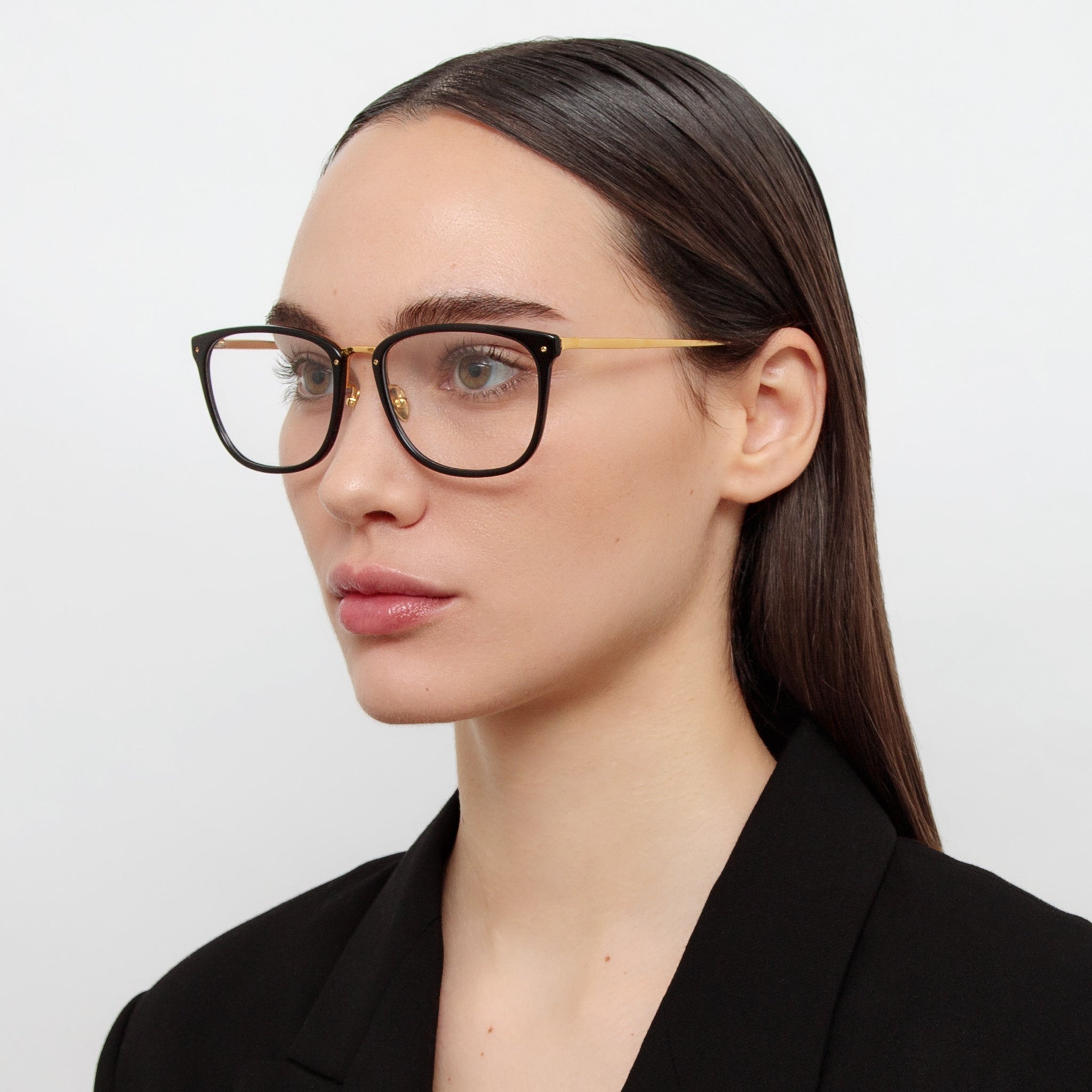 Cassin Optical in Black - LINDA FARROW - Optical Frame - 