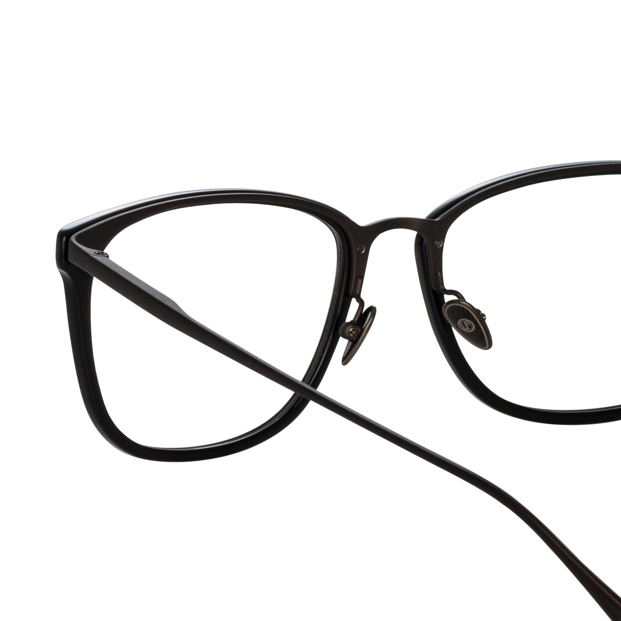 Cassin Optical in Matt Black Nickel - LINDA FARROW - Optical Frame - 