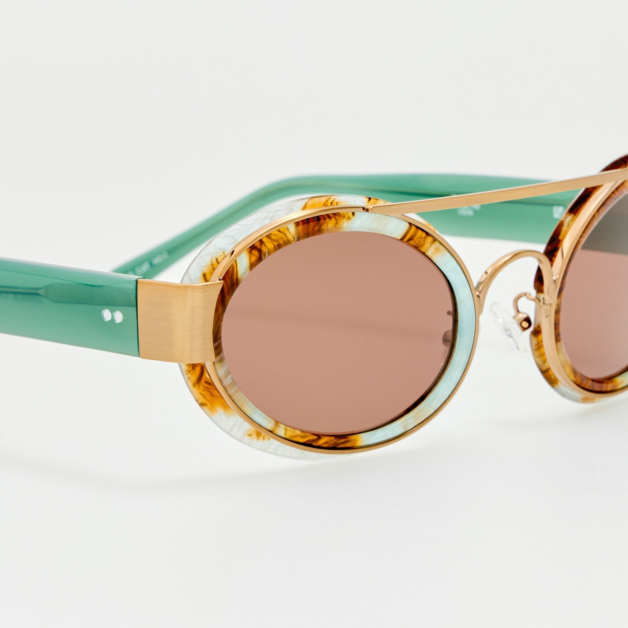 Cat Eye Sunglasses in Marble - LINDA FARROW-Sunglasses-