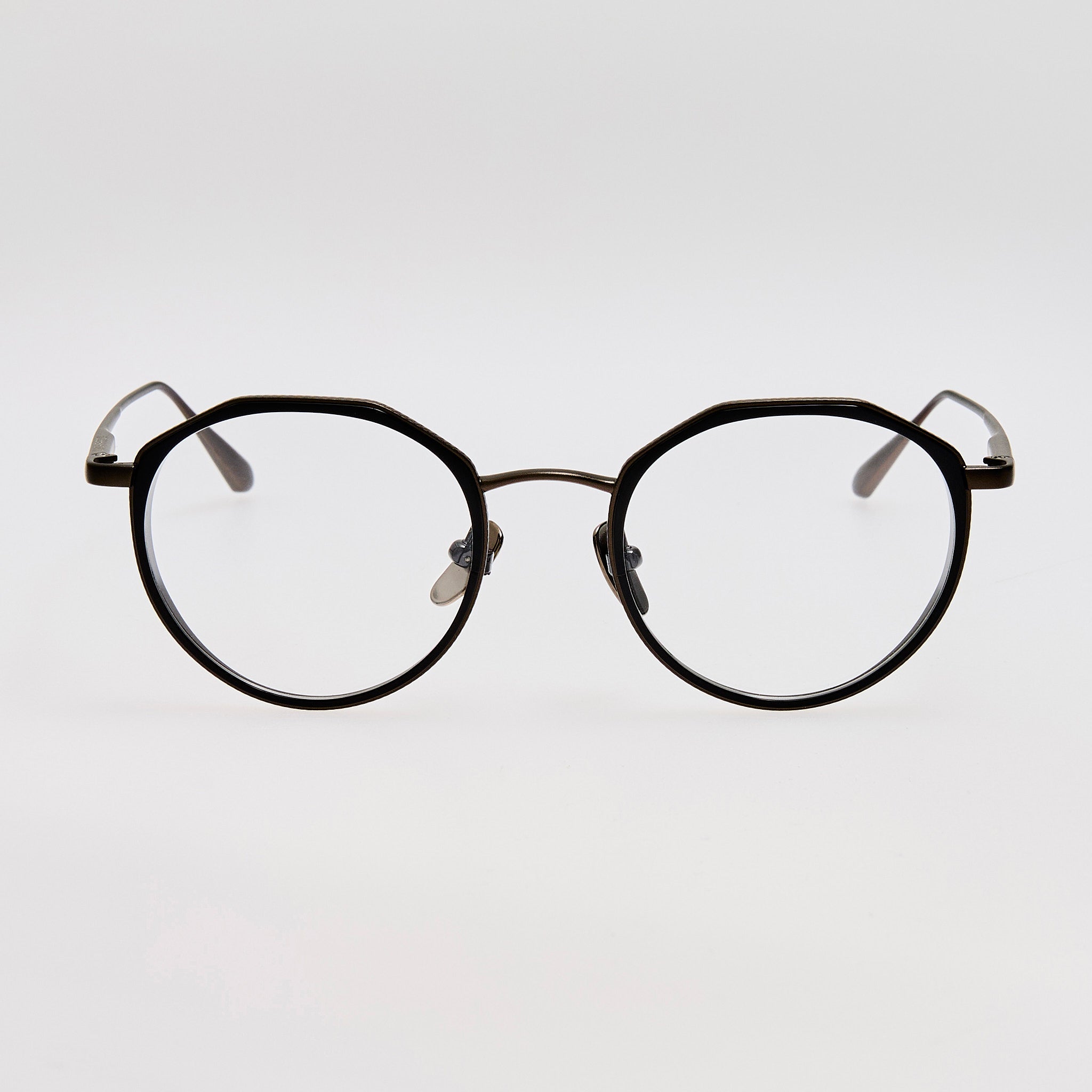 Cesar Optical in Matt Black Nickel - LINDA FARROW - Optical Frame - 