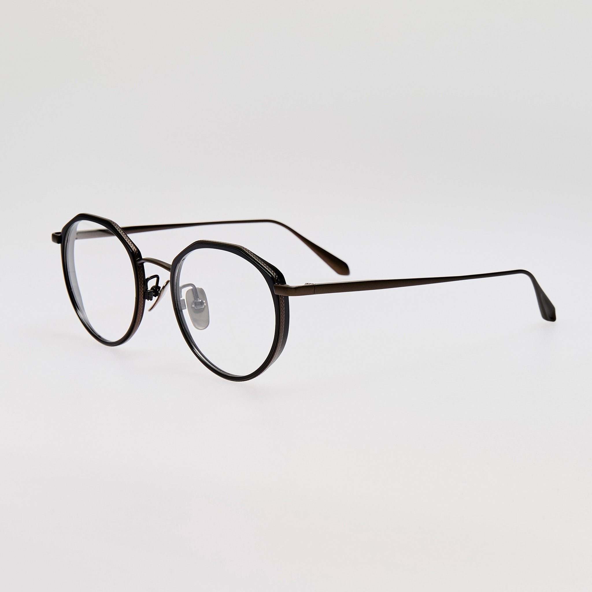 Cesar Optical in Matt Black Nickel - LINDA FARROW - Optical Frame - 