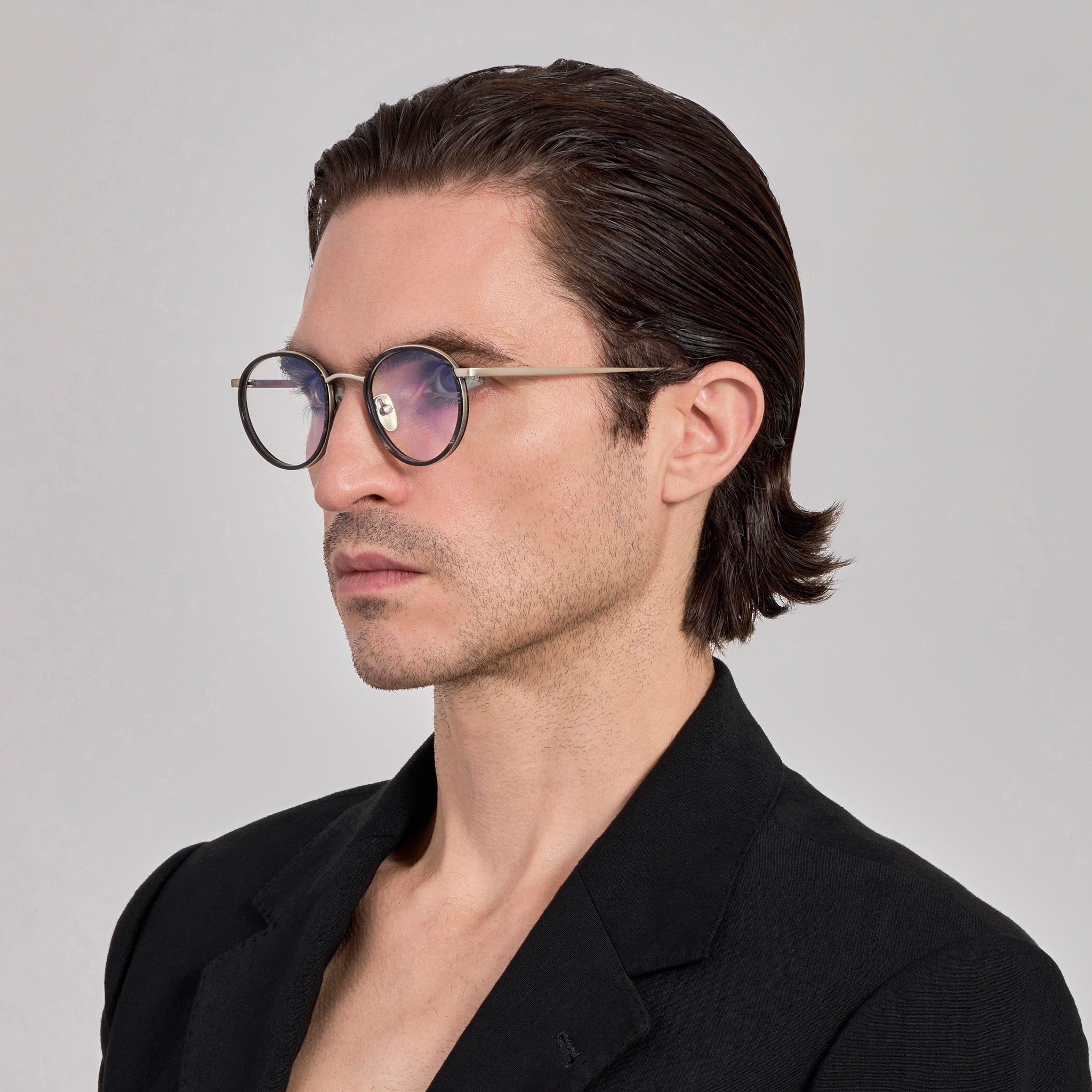 Chaplin Optical in Buffalo Horn and 925 Sterling Silver - LINDA FARROW - Optical Frame - 