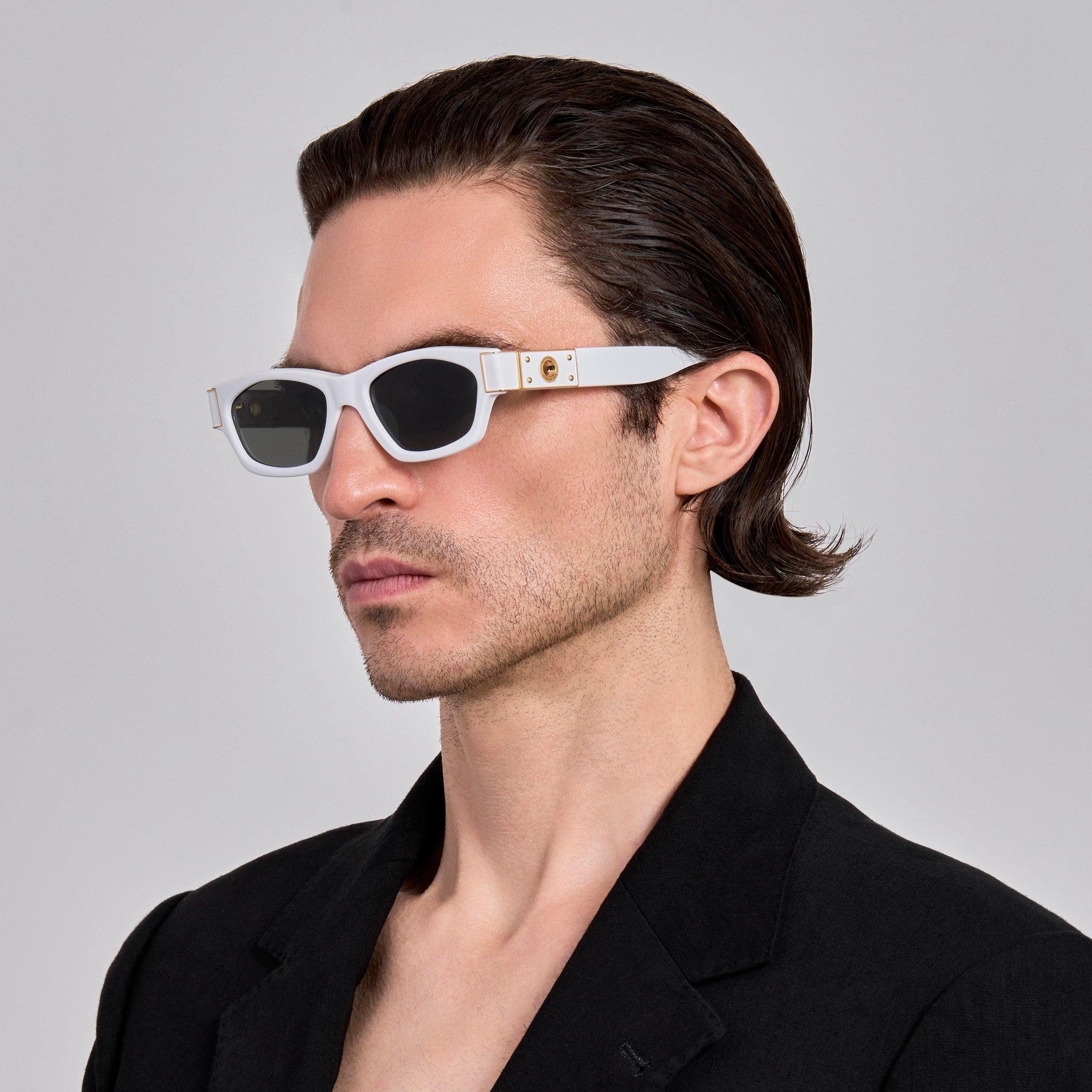 Clara Sunglasses in White - LINDA FARROW - Sunglasses - 