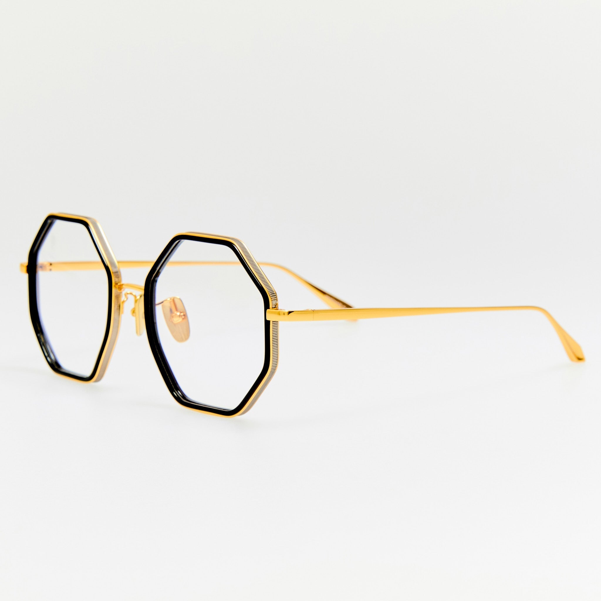 Coraline Optical in 22K Gold and Black - LINDA FARROW - Optical Frame - 