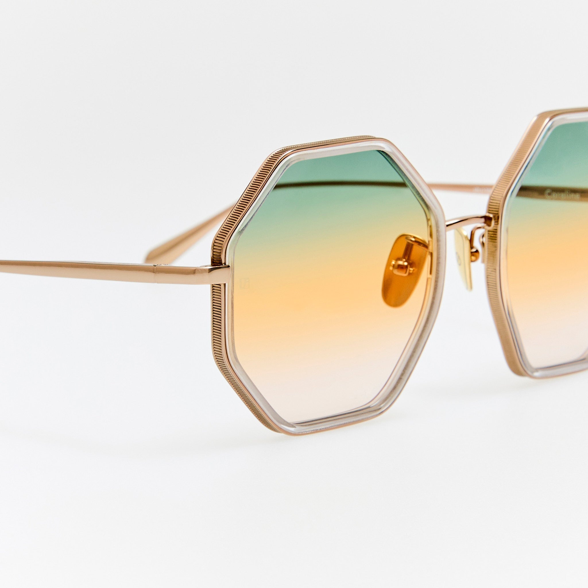 Coraline Sunglasses in 22K Gold and Tutti Frutti - LINDA FARROW - Sunglasses - 
