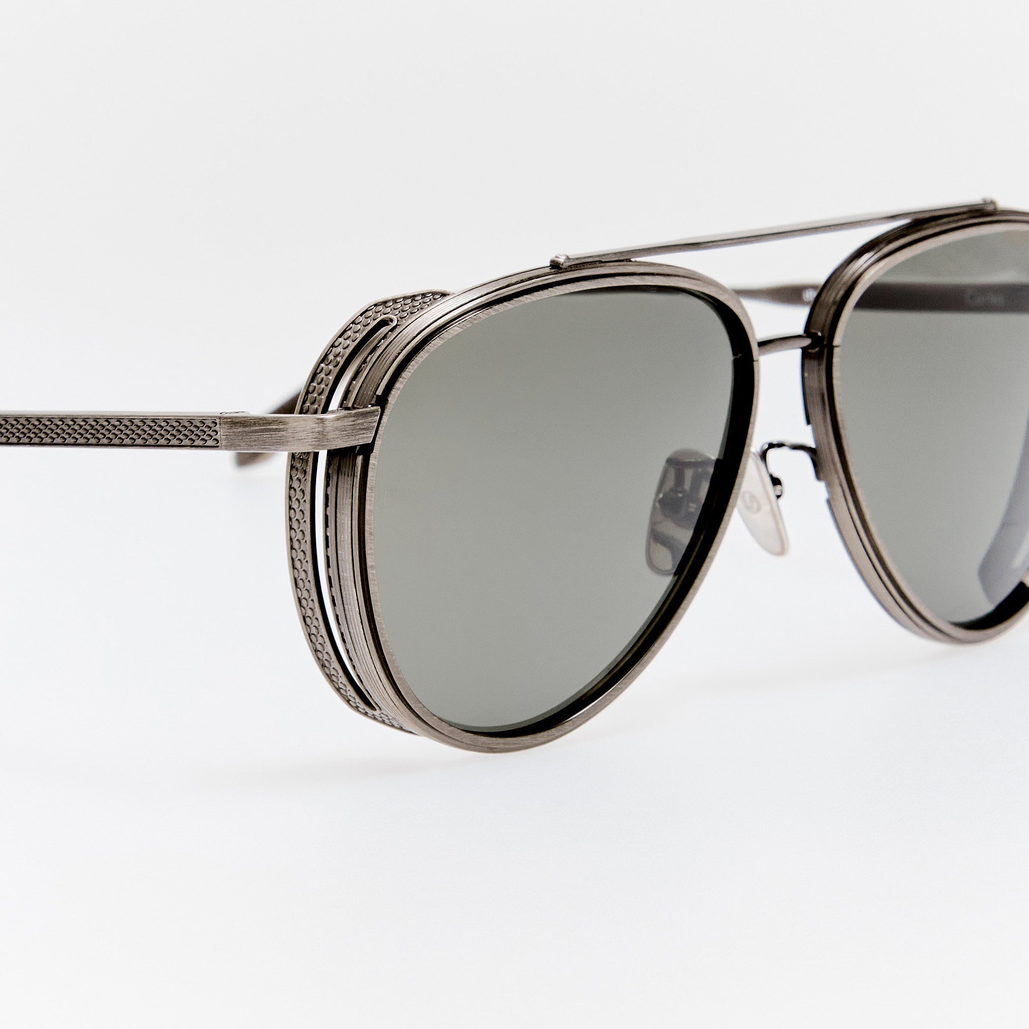 Cortes Sunglasses in Antique White Gold - LINDA FARROW - Sunglasses - 