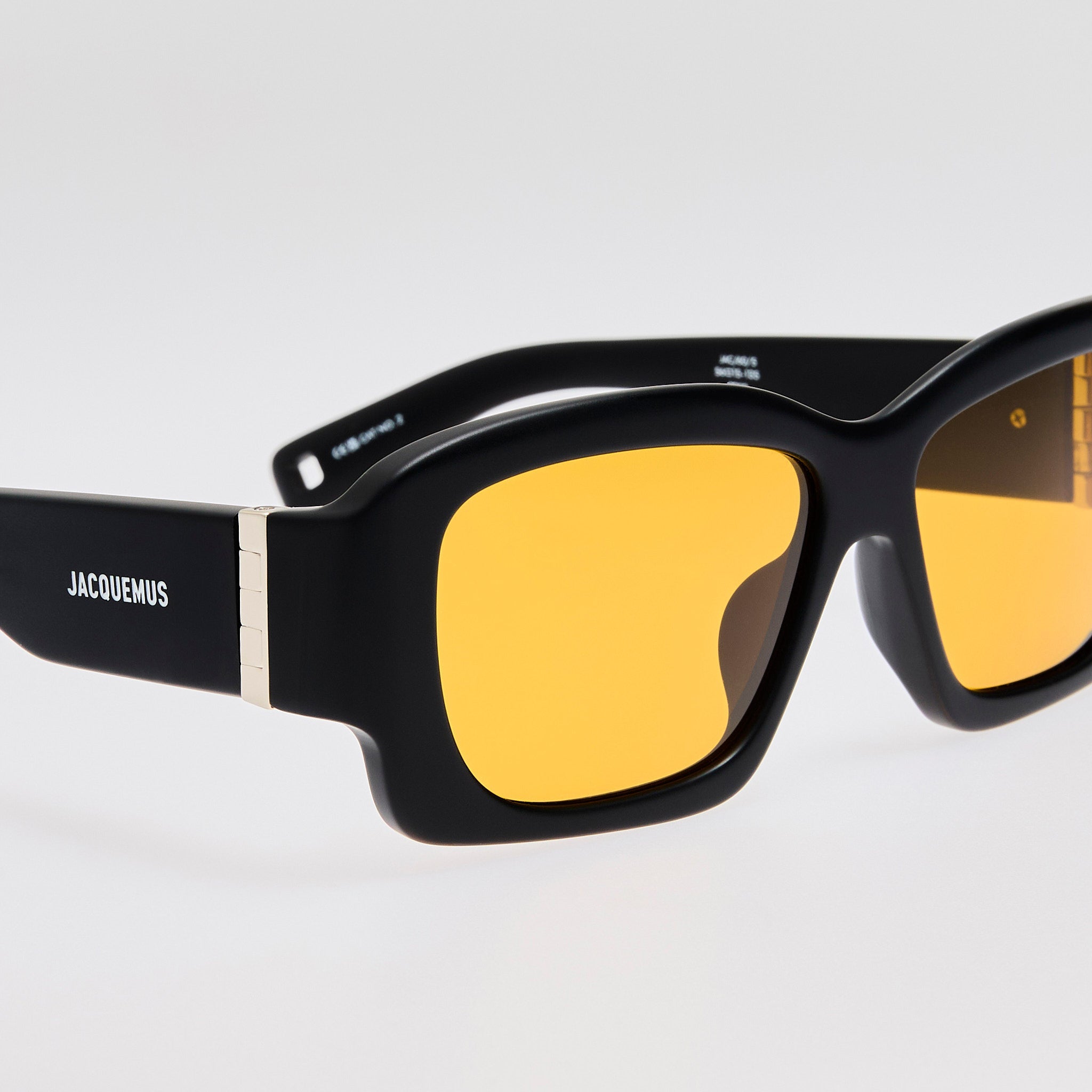 Croisiere Rectangular Sunglasses in Matt Black - LINDA FARROW - Sunglasses - 