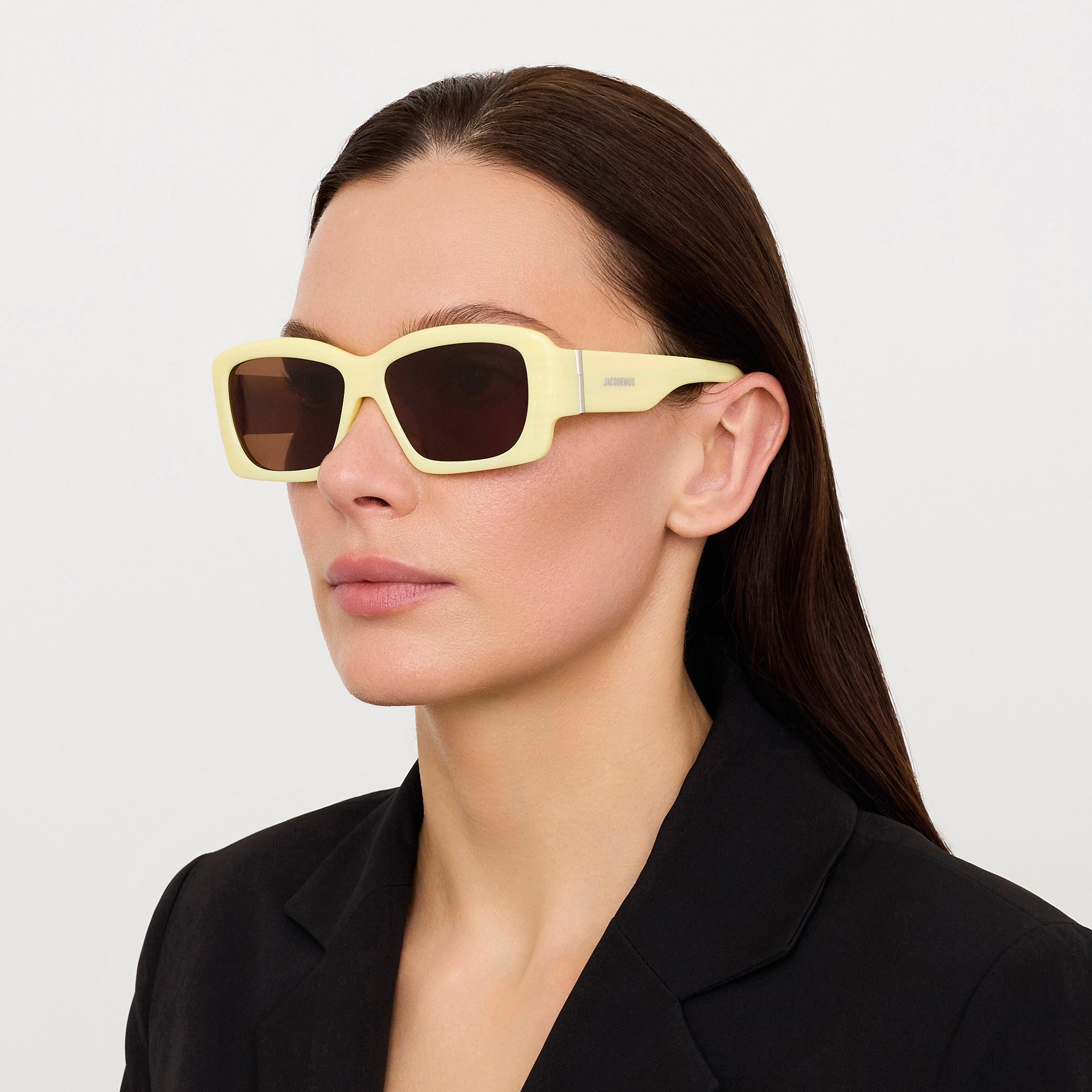 Croisiere Sunglasses in Yellow Stripe - LINDA FARROW - Sunglasses - 