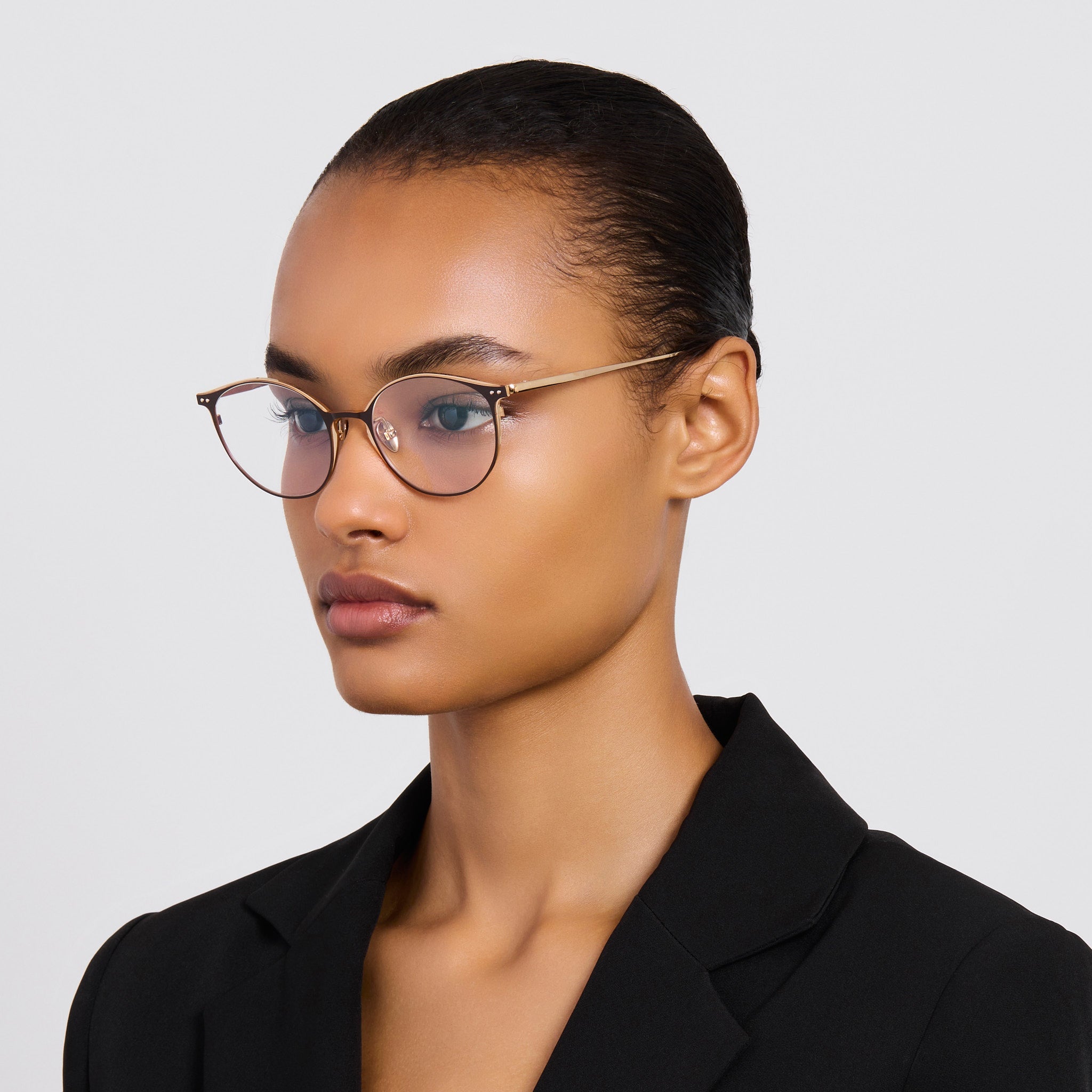 Daley Optical in Satin Mocha - LINDA FARROW - Optical Frame - 