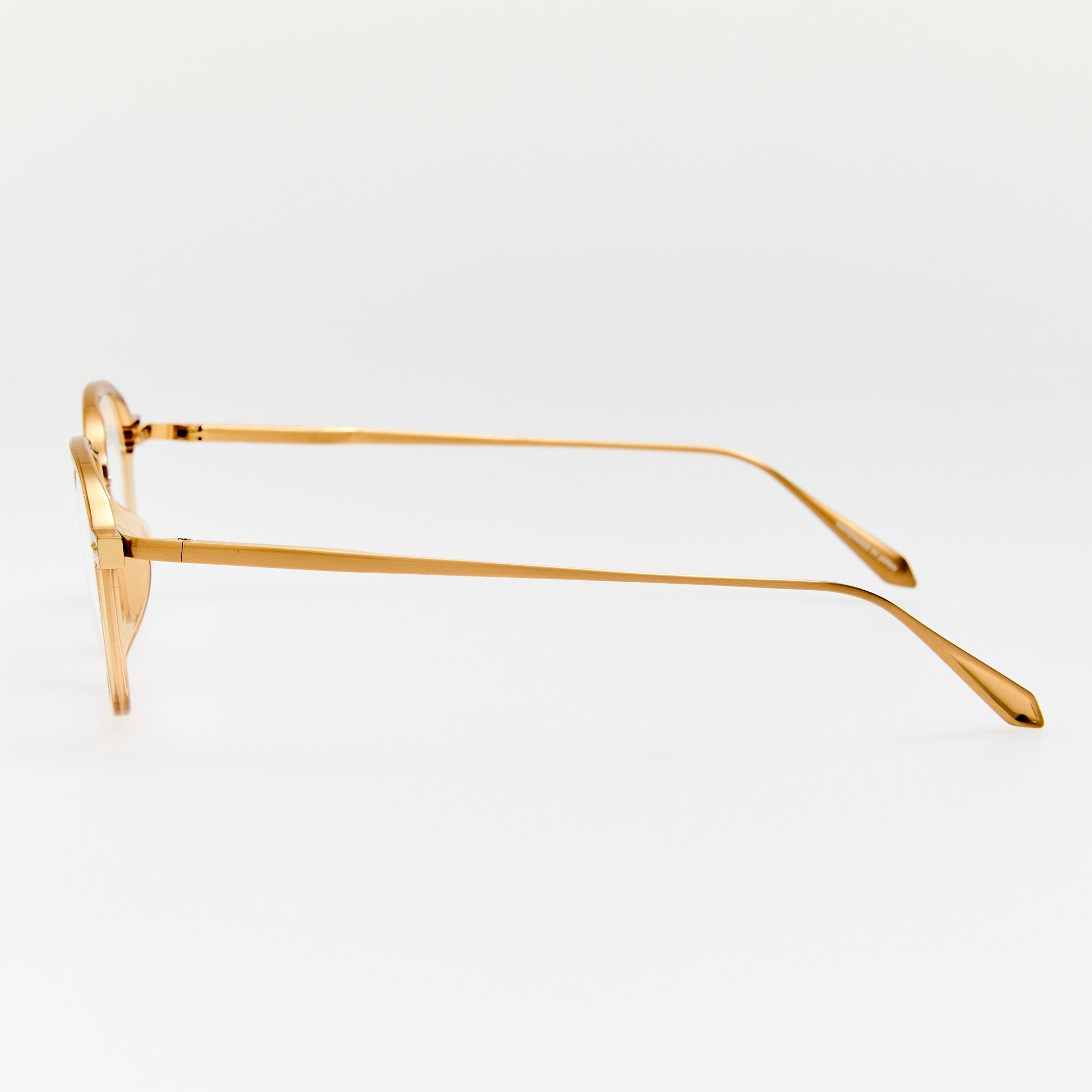Devon Optical in Matt Champagne and Honey - LINDA FARROW - Optical Frame - 