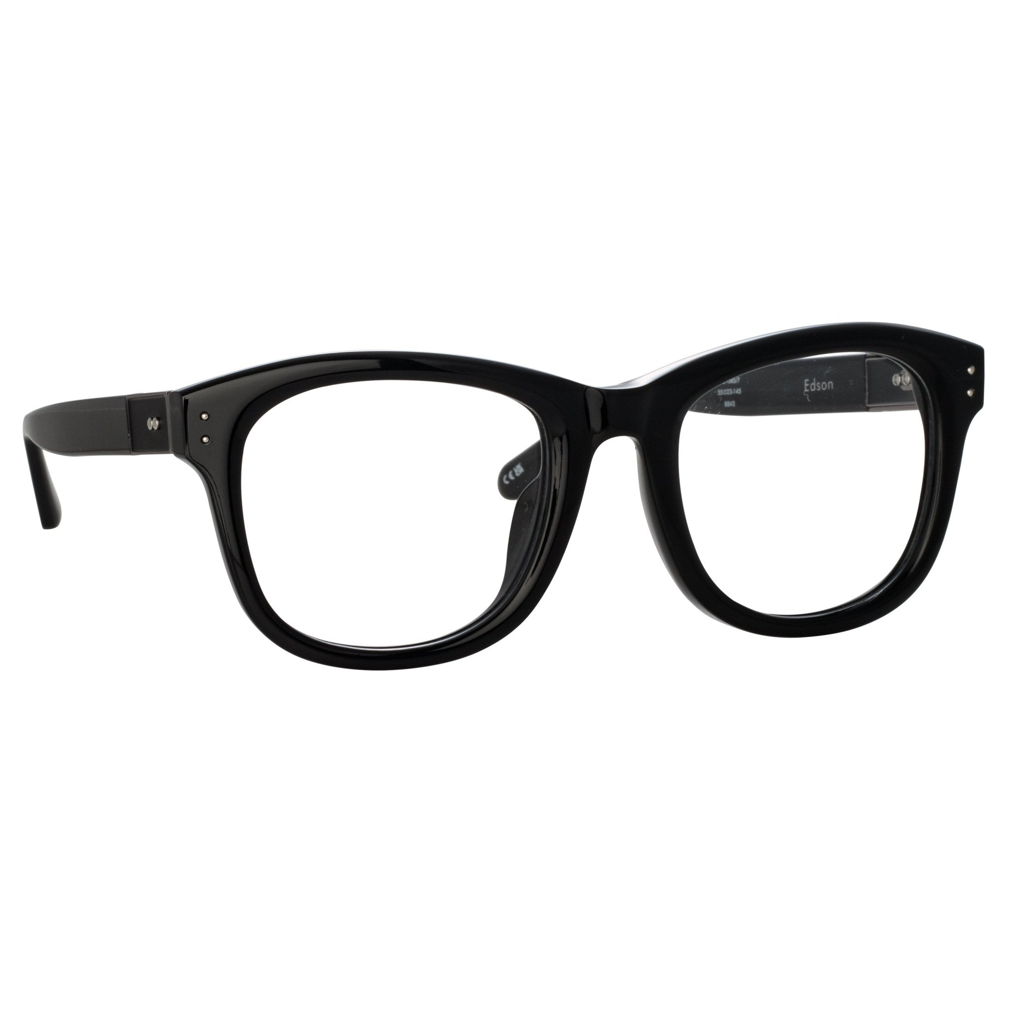 Edson Optical in Black and Nickel - LINDA FARROW - Optical Frame - 