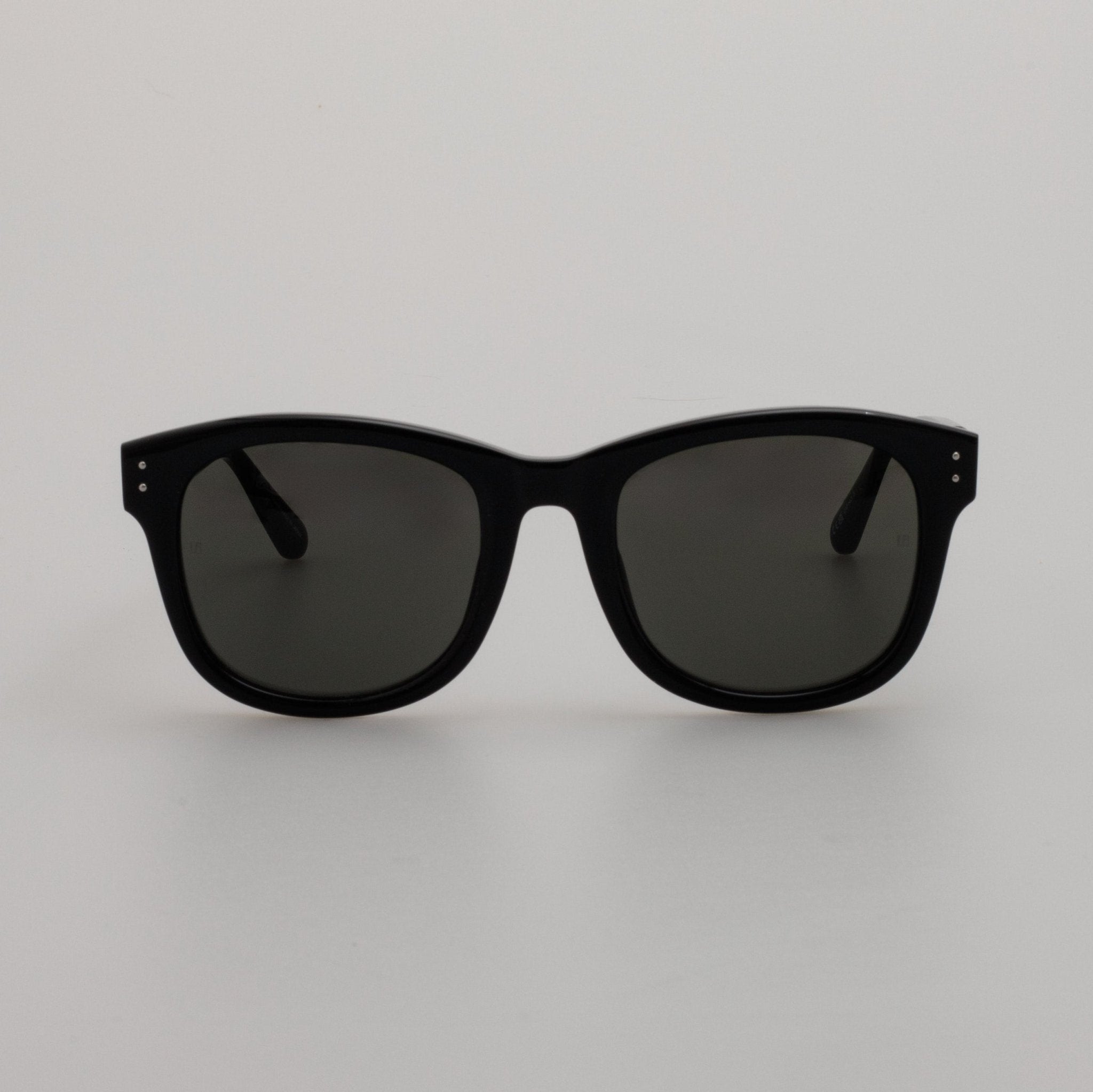 Edson Sunglasses in Black and Nickel - LINDA FARROW - Sunglasses - 