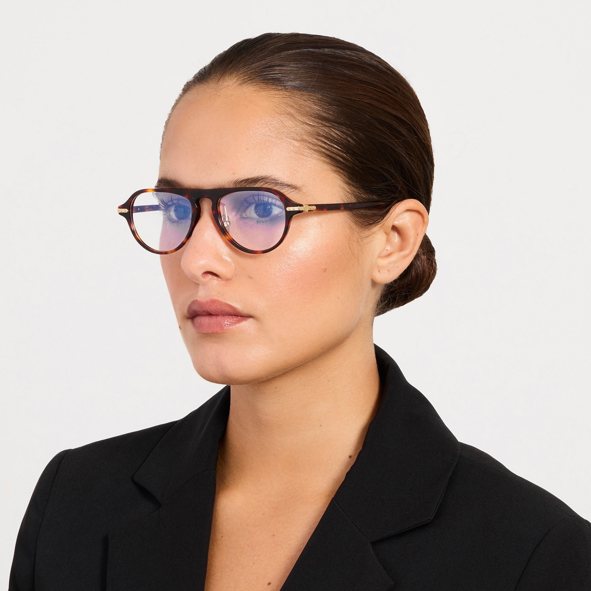 Ferro Optical in Dark Tortoiseshell - LINDA FARROW - Optical Frame - 