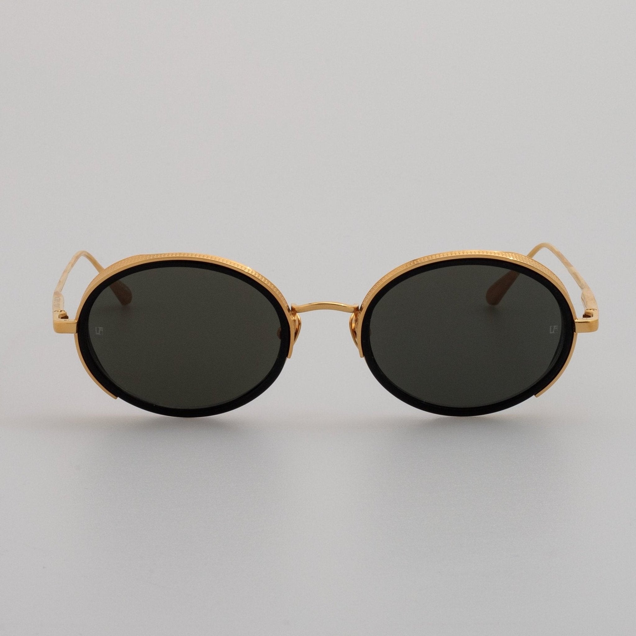 Finn Sunglasses in 22K Gold and Grey - LINDA FARROW - Sunglasses - 