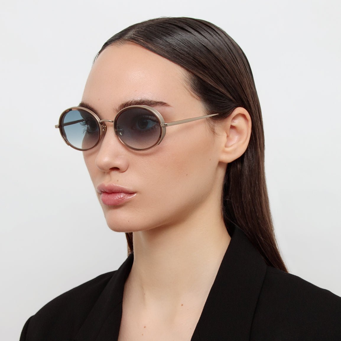Finn Sunglasses in 22K Light Gold - LINDA FARROW - Sunglasses - 