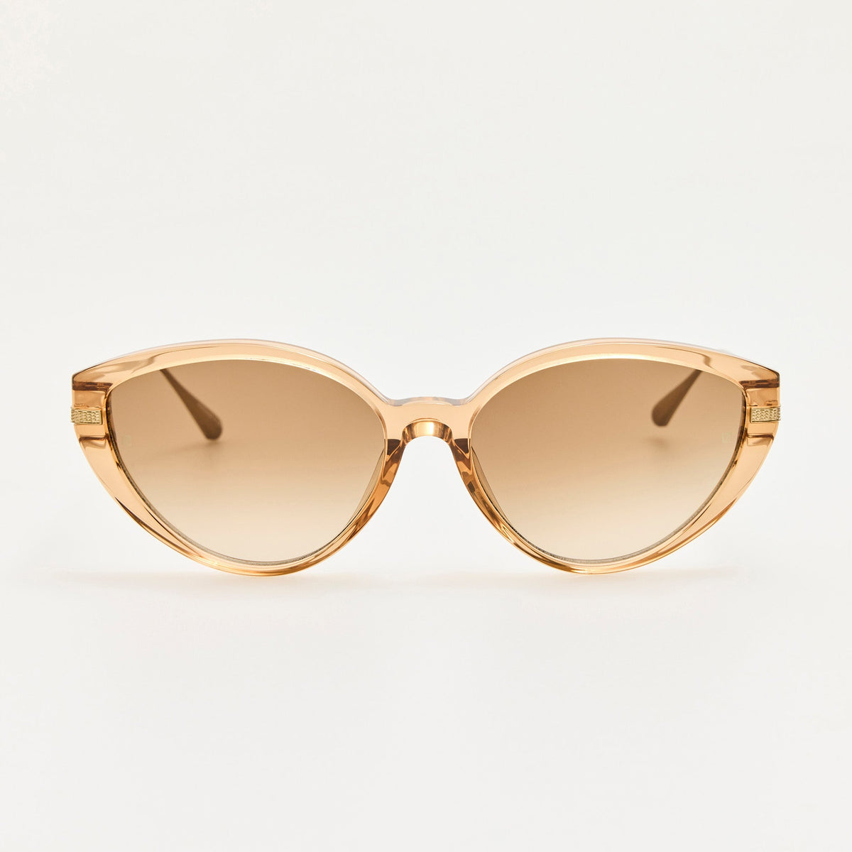 Flavia Sunglasses in Matt Champagne and Honey - LINDA FARROW-Sunglasses-