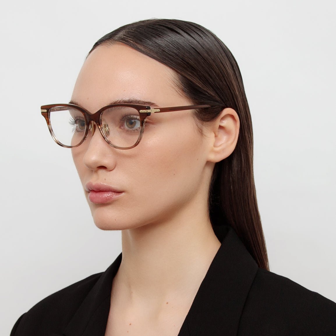 Hadid Optical in Caramel Horn - LINDA FARROW - Optical Frame - 